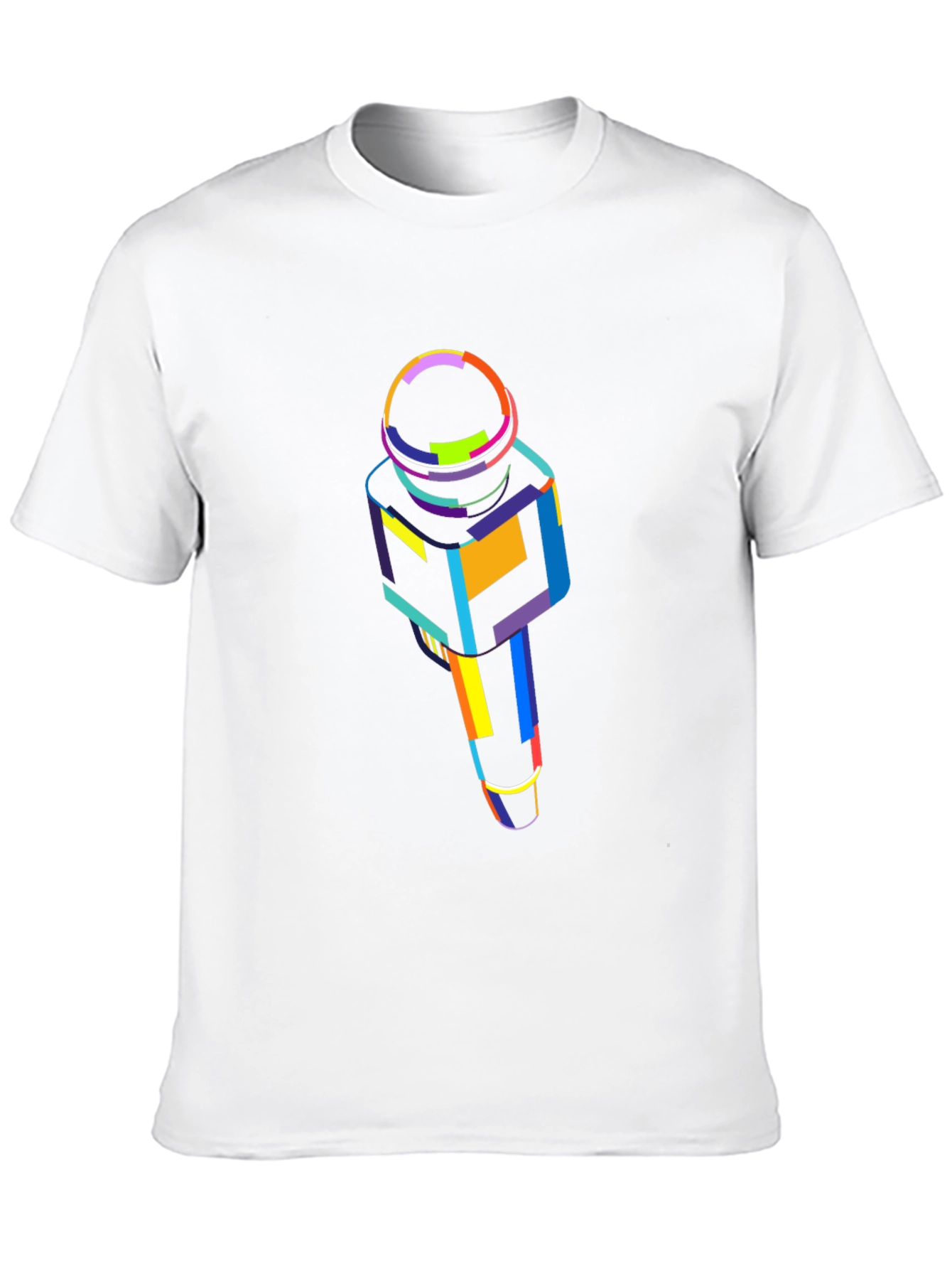 Abstract Microphone Graphic Tee - Bold Style