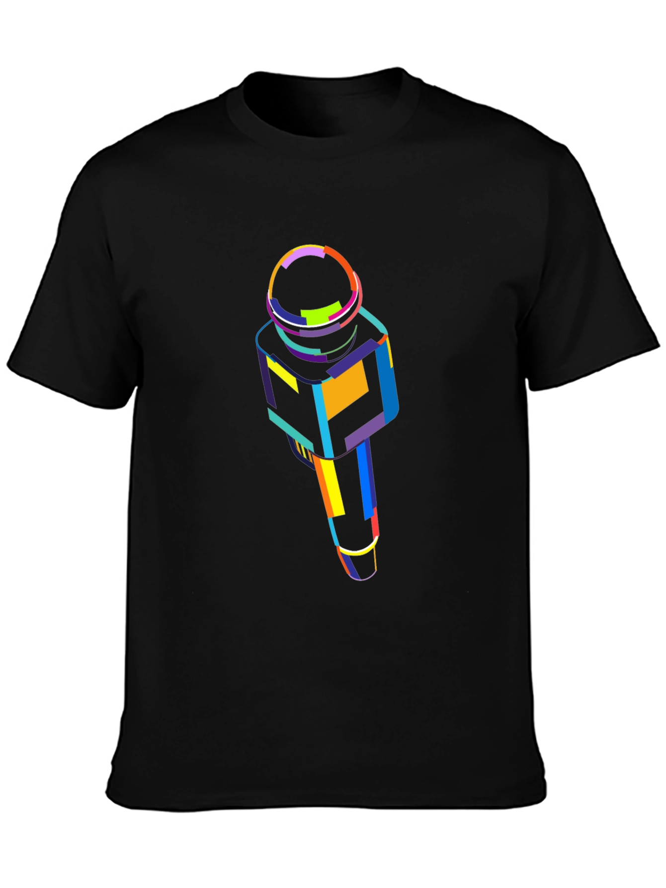 Abstract Microphone Graphic Tee - Bold Style