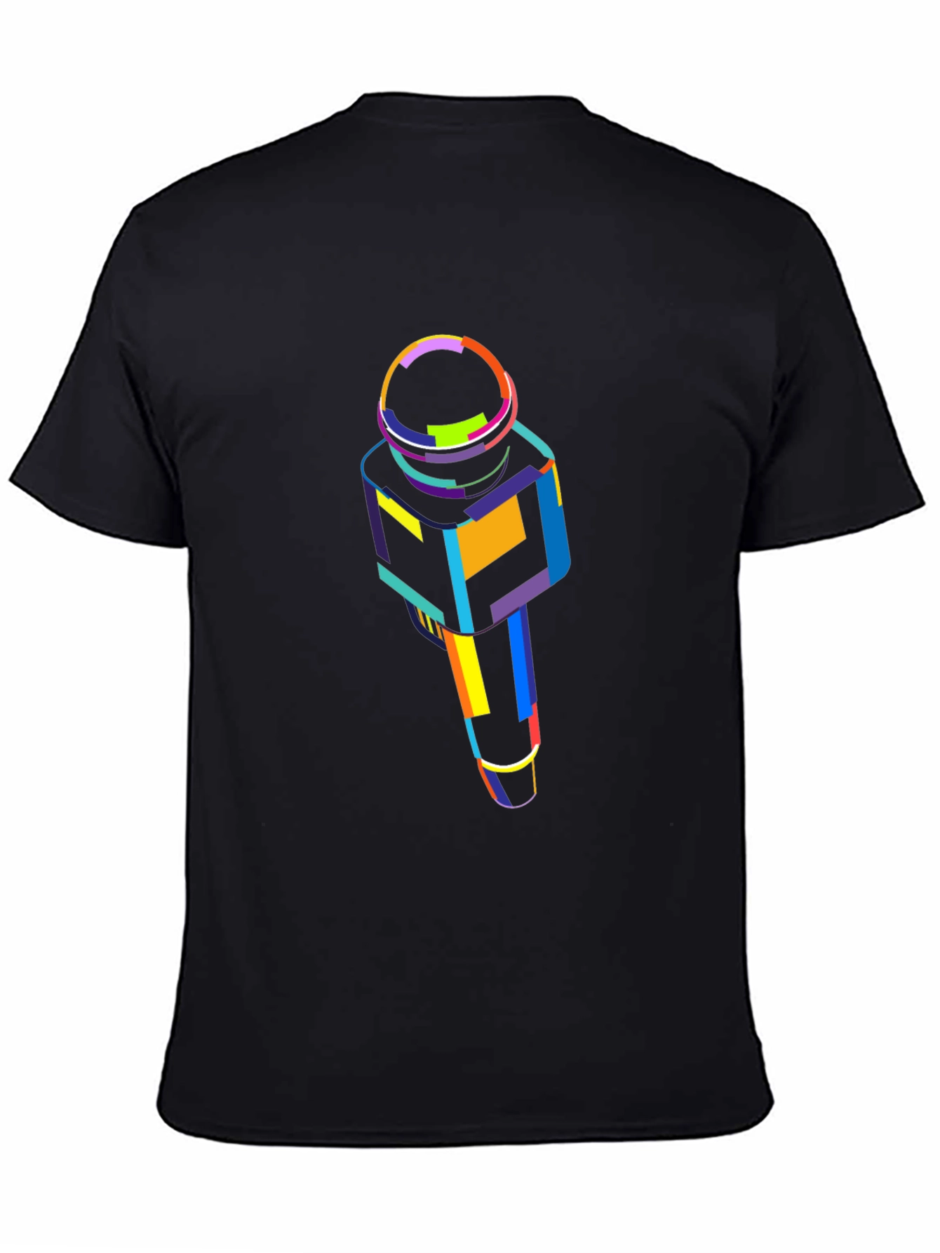 Abstract Microphone Graphic Tee - Bold Style