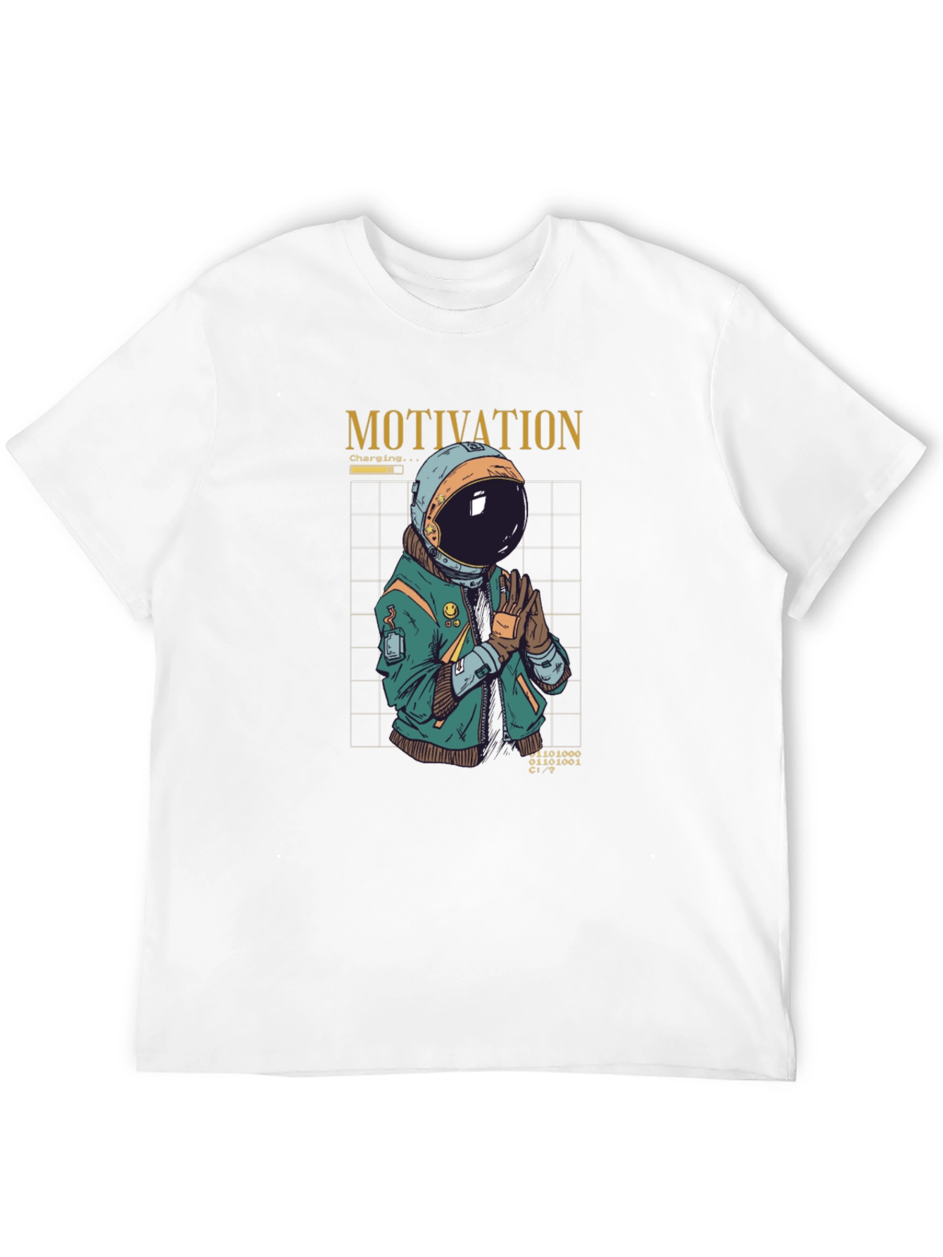 Motivation Astronaut Graphic T-Shirt - Black