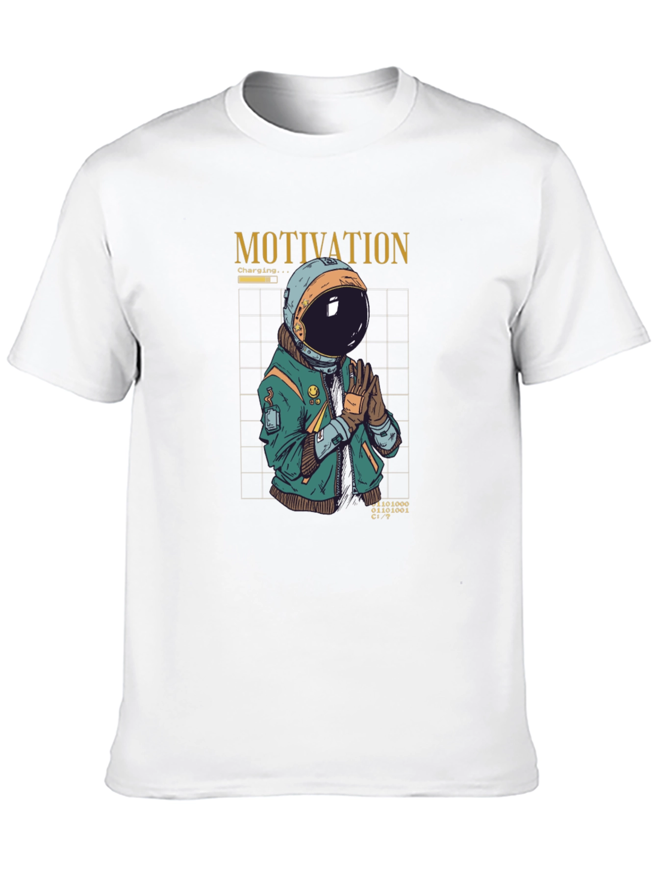 Motivation Astronaut Graphic T-Shirt - Black