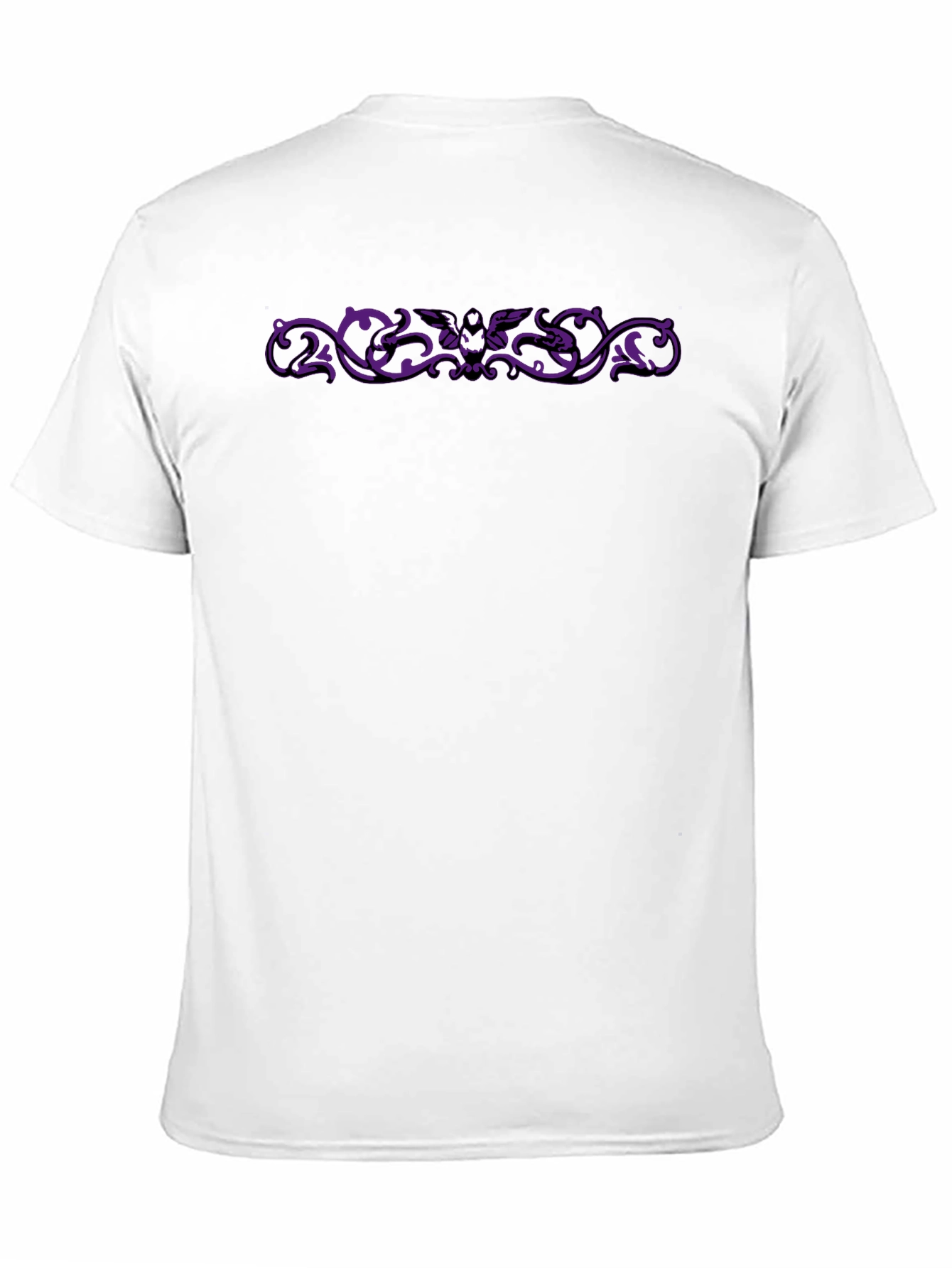 Gothic Bat Scrollwork Black Tee