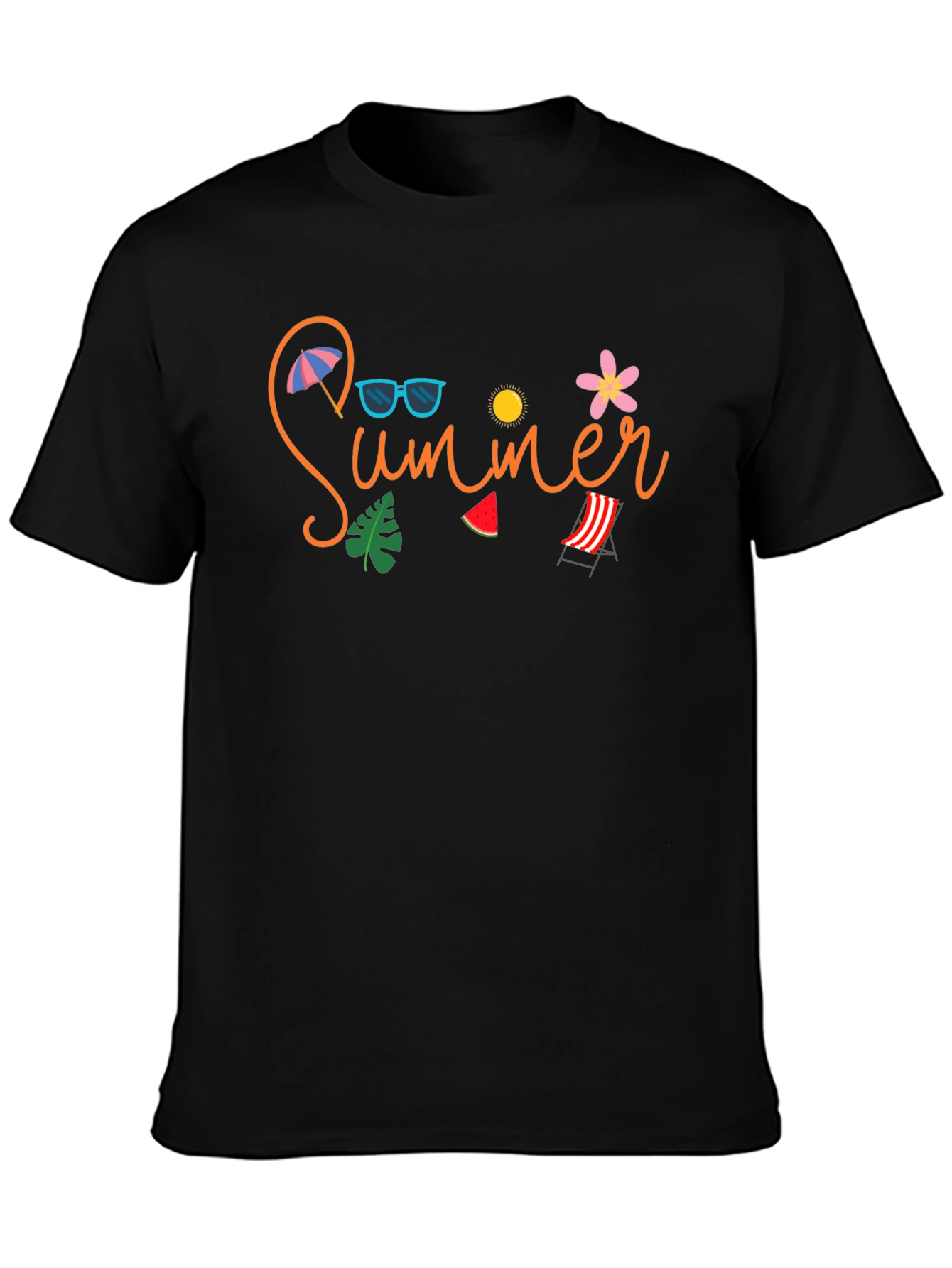 Summer Vibes T-Shirt - Black Graphic Tee