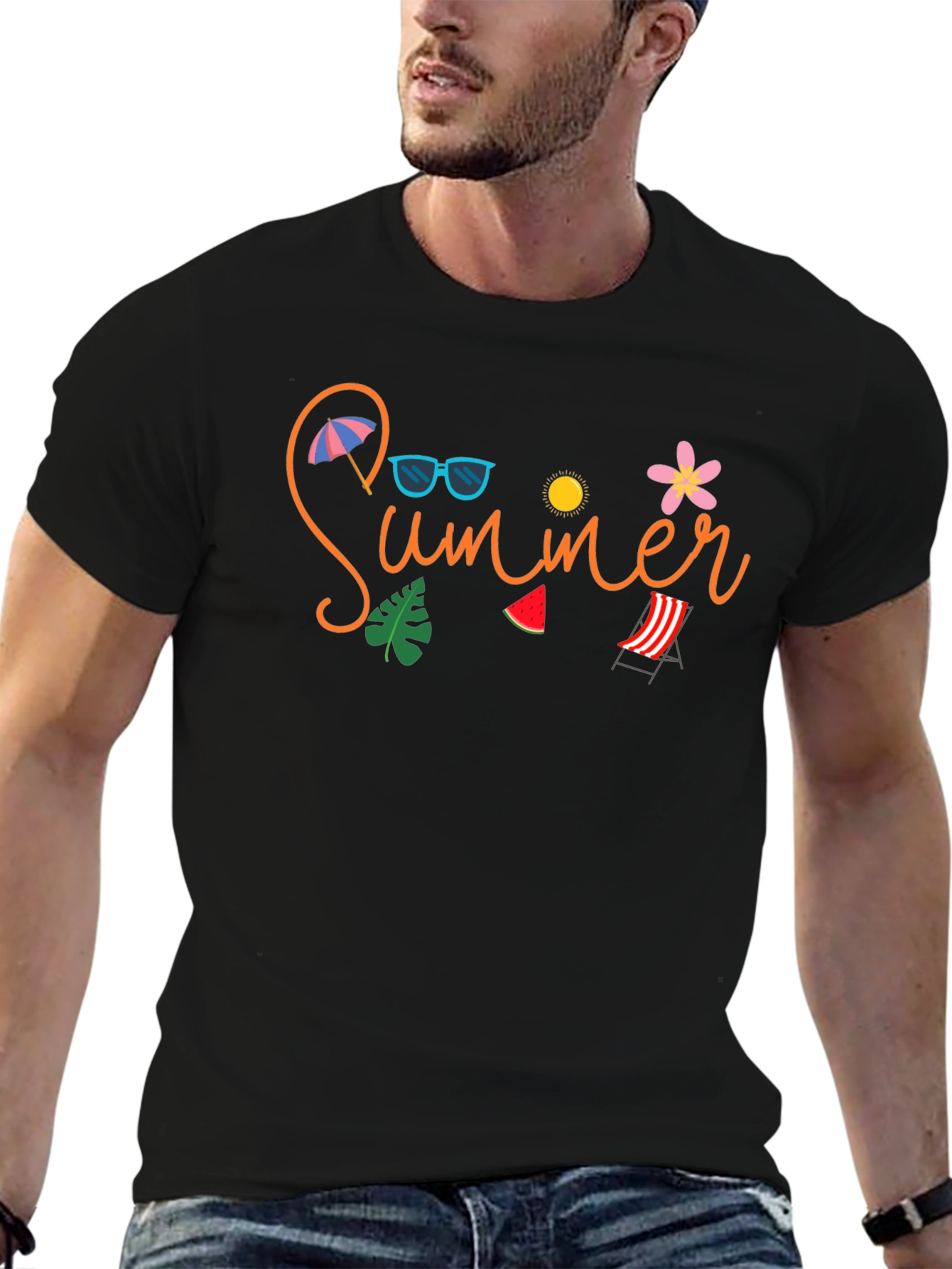 Summer Vibes T-Shirt - Black Graphic Tee