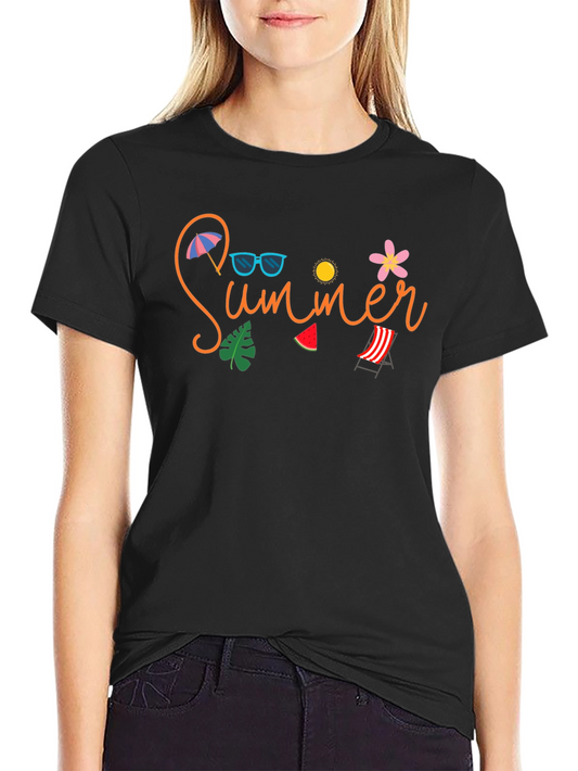 Summer Vibes T-Shirt - Black Graphic Tee