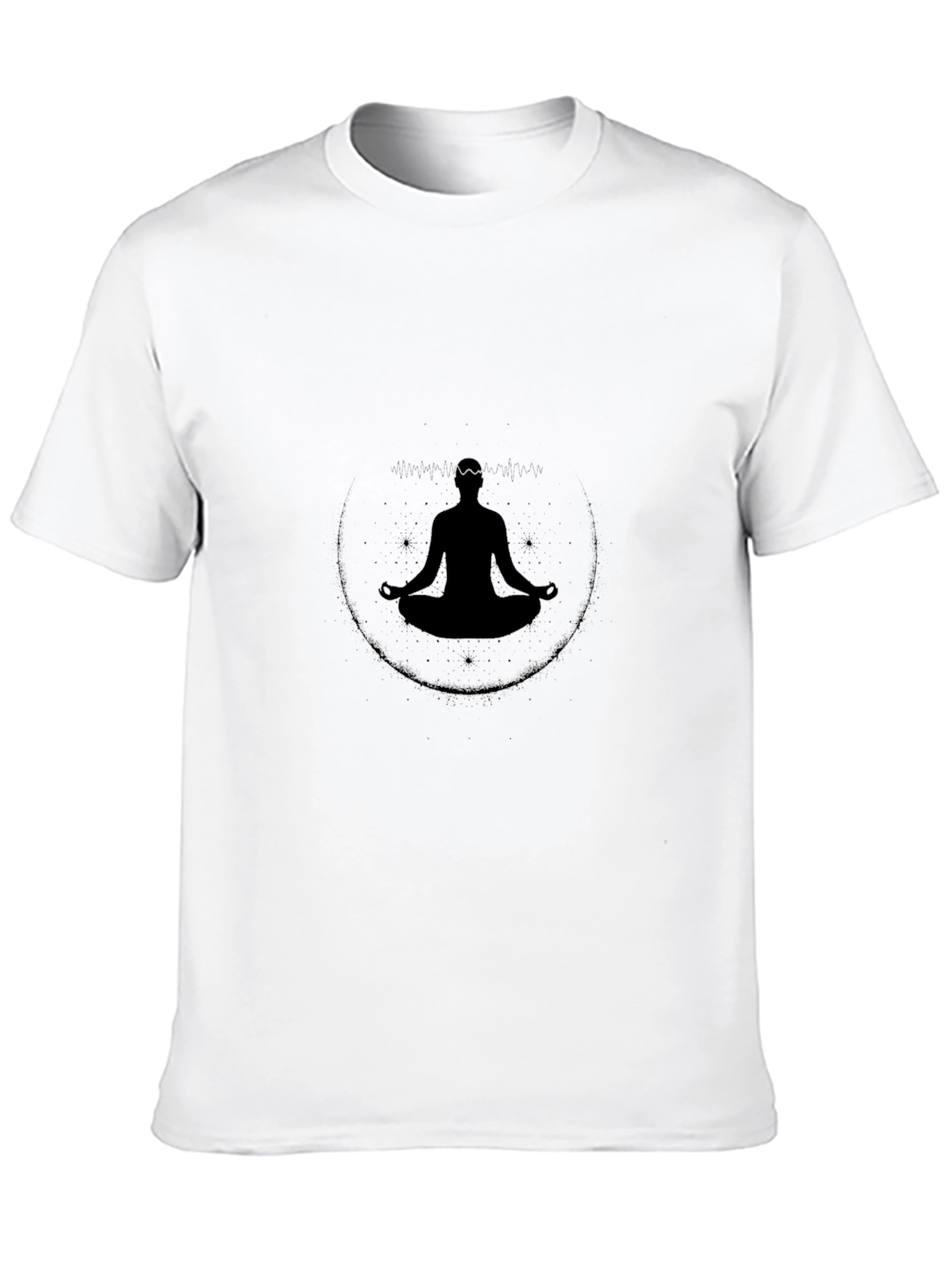 Meditate in Style: Black Yoga Silhouette Tee