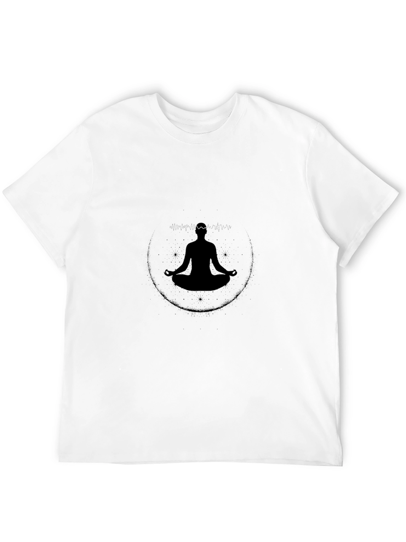 Meditate in Style: Black Yoga Silhouette Tee