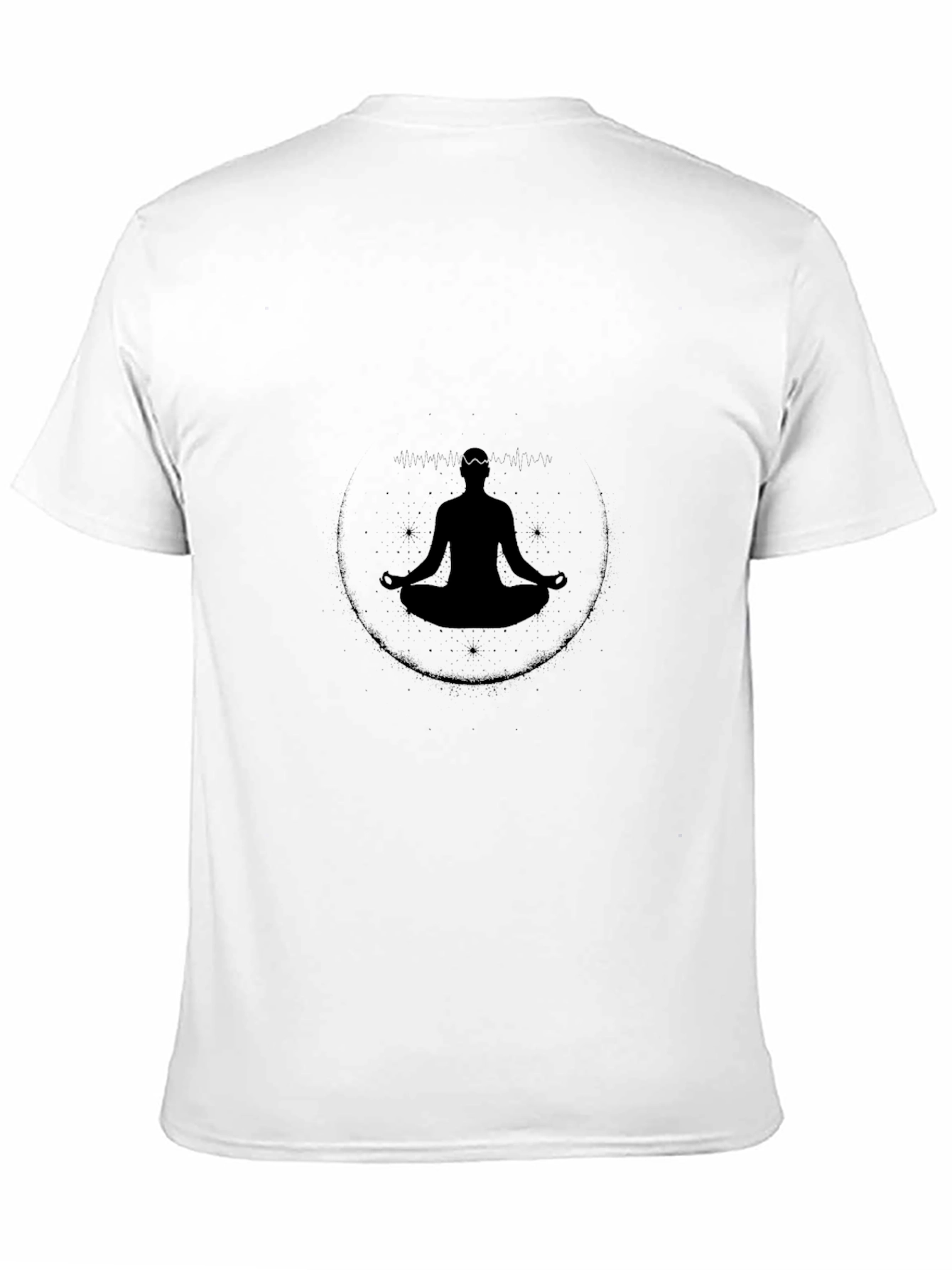 Meditate in Style: Black Yoga Silhouette Tee