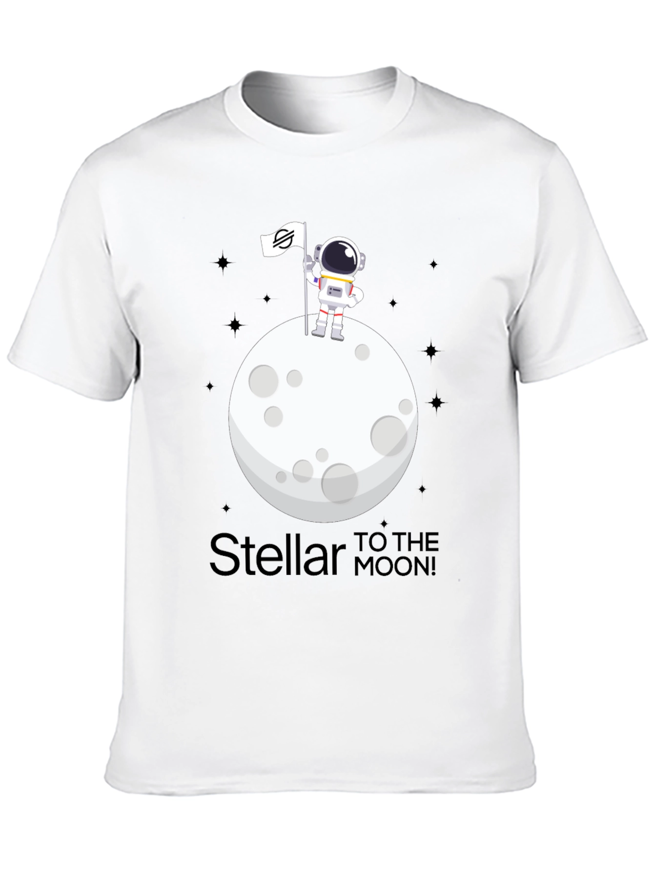 Stellar to the Moon T-Shirt - Crypto Astronaut Design