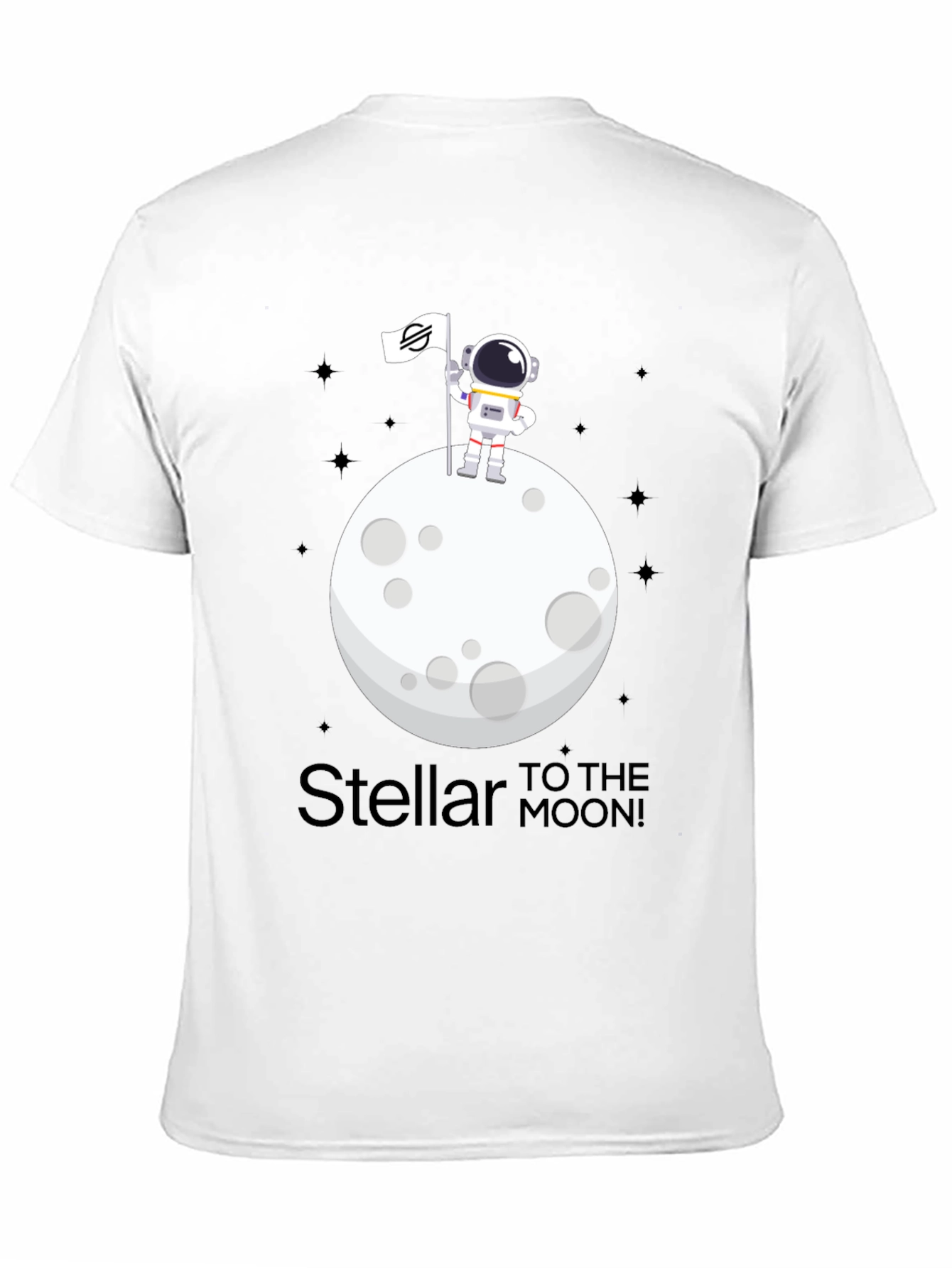Stellar to the Moon T-Shirt - Crypto Astronaut Design