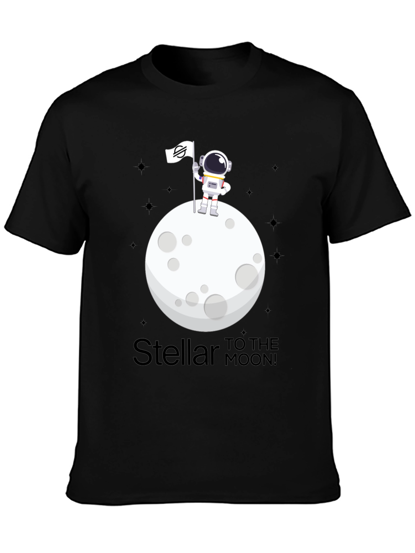 Stellar to the Moon T-Shirt - Crypto Astronaut Design