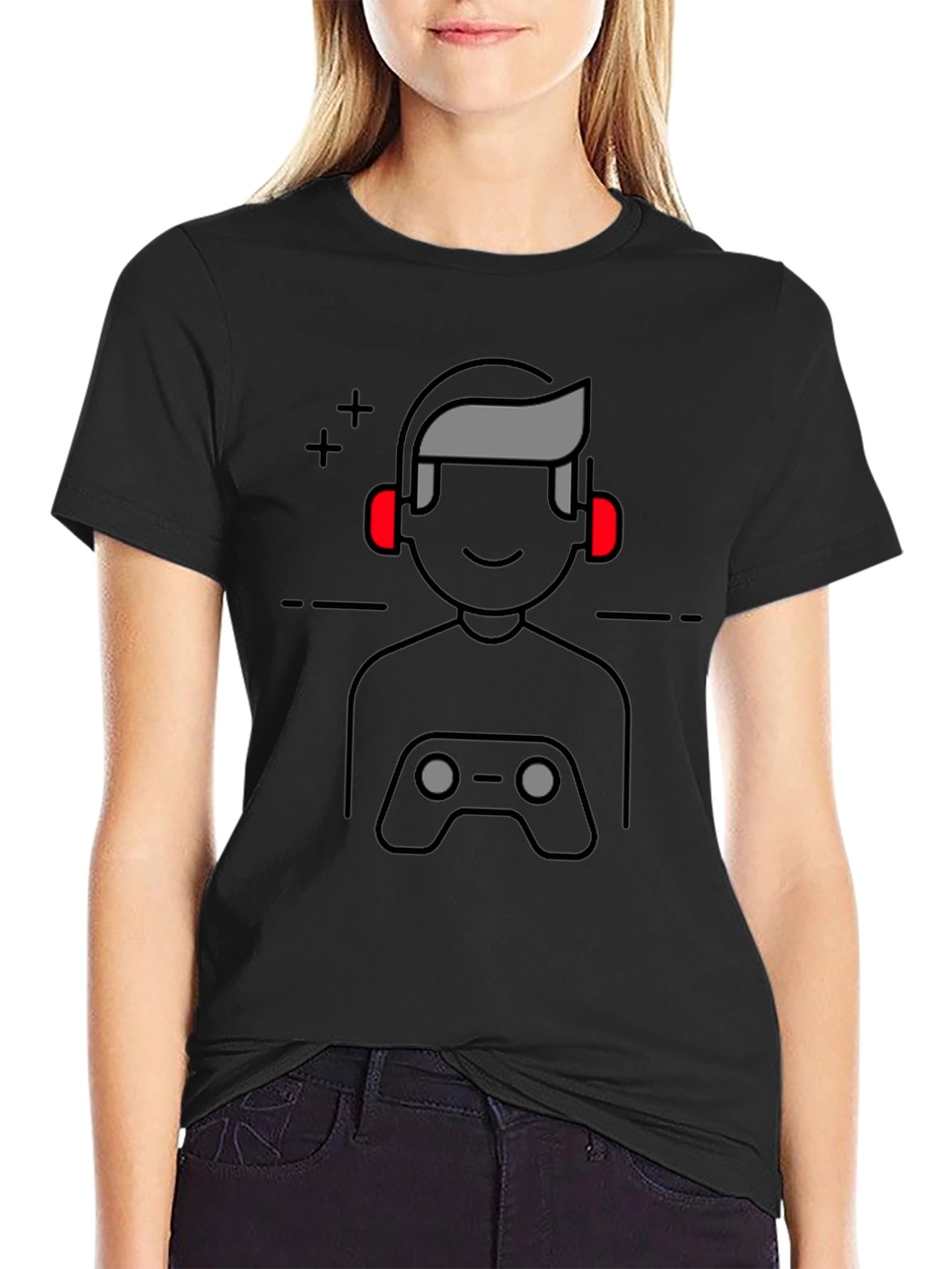 Gamer Icon Graphic Print T-Shirt