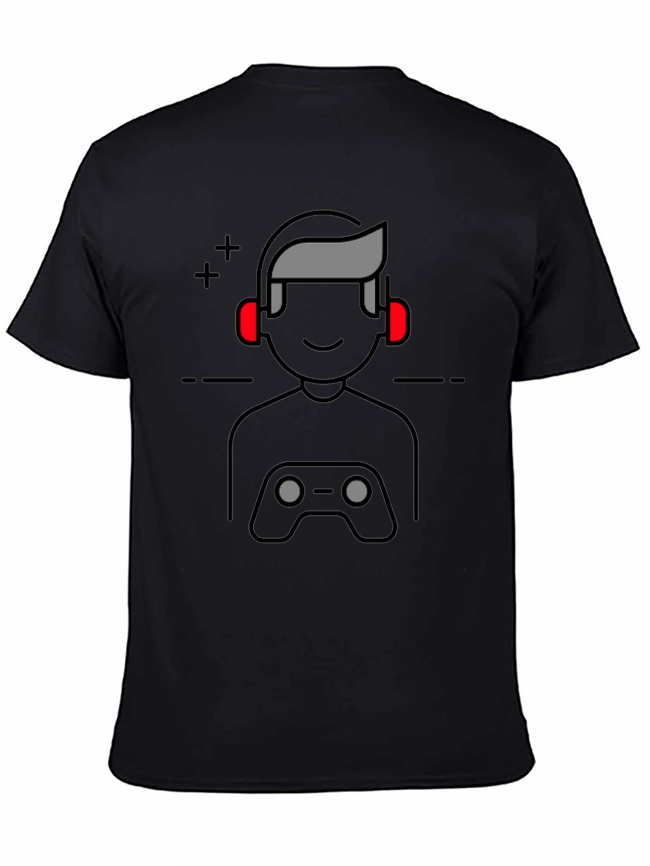 Gamer Icon Graphic Print T-Shirt