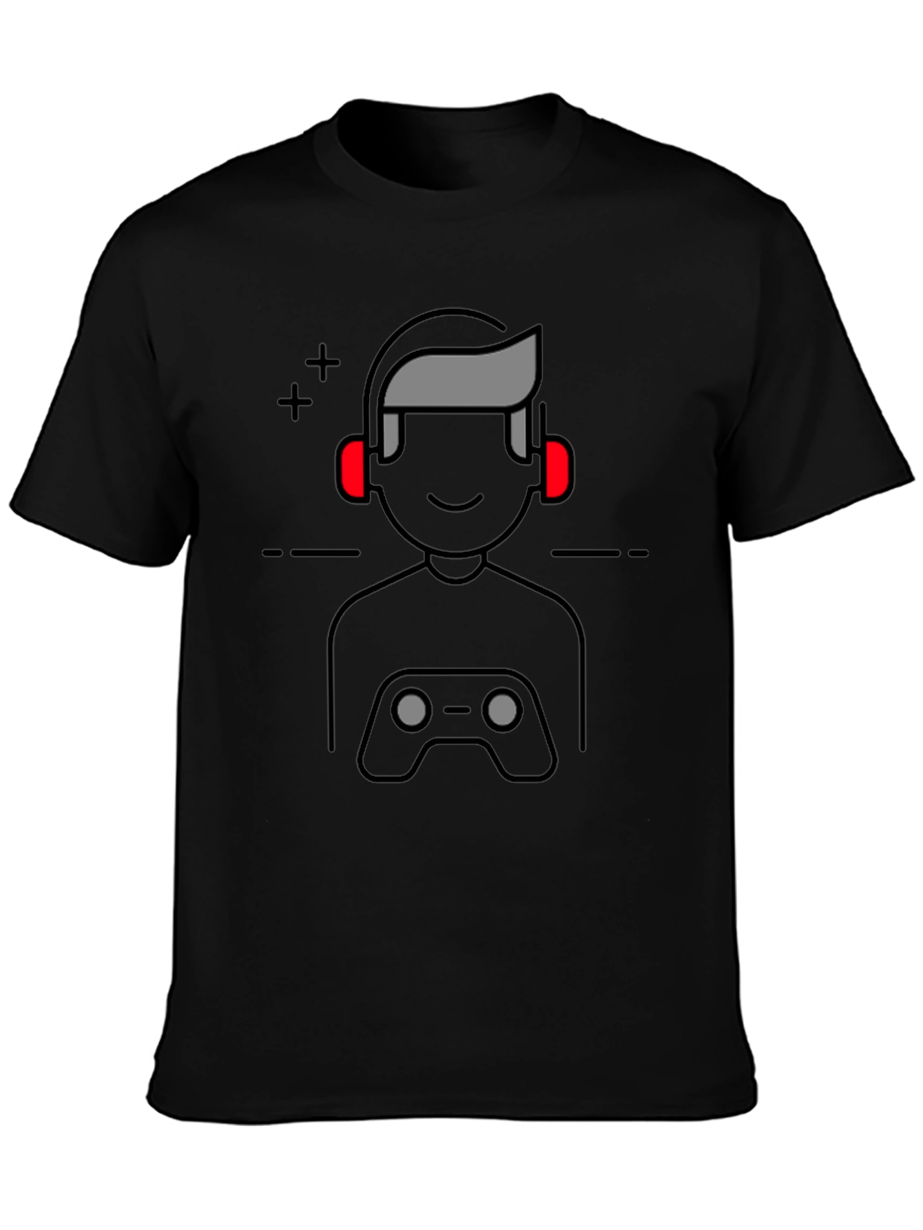 Gamer Icon Graphic Print T-Shirt