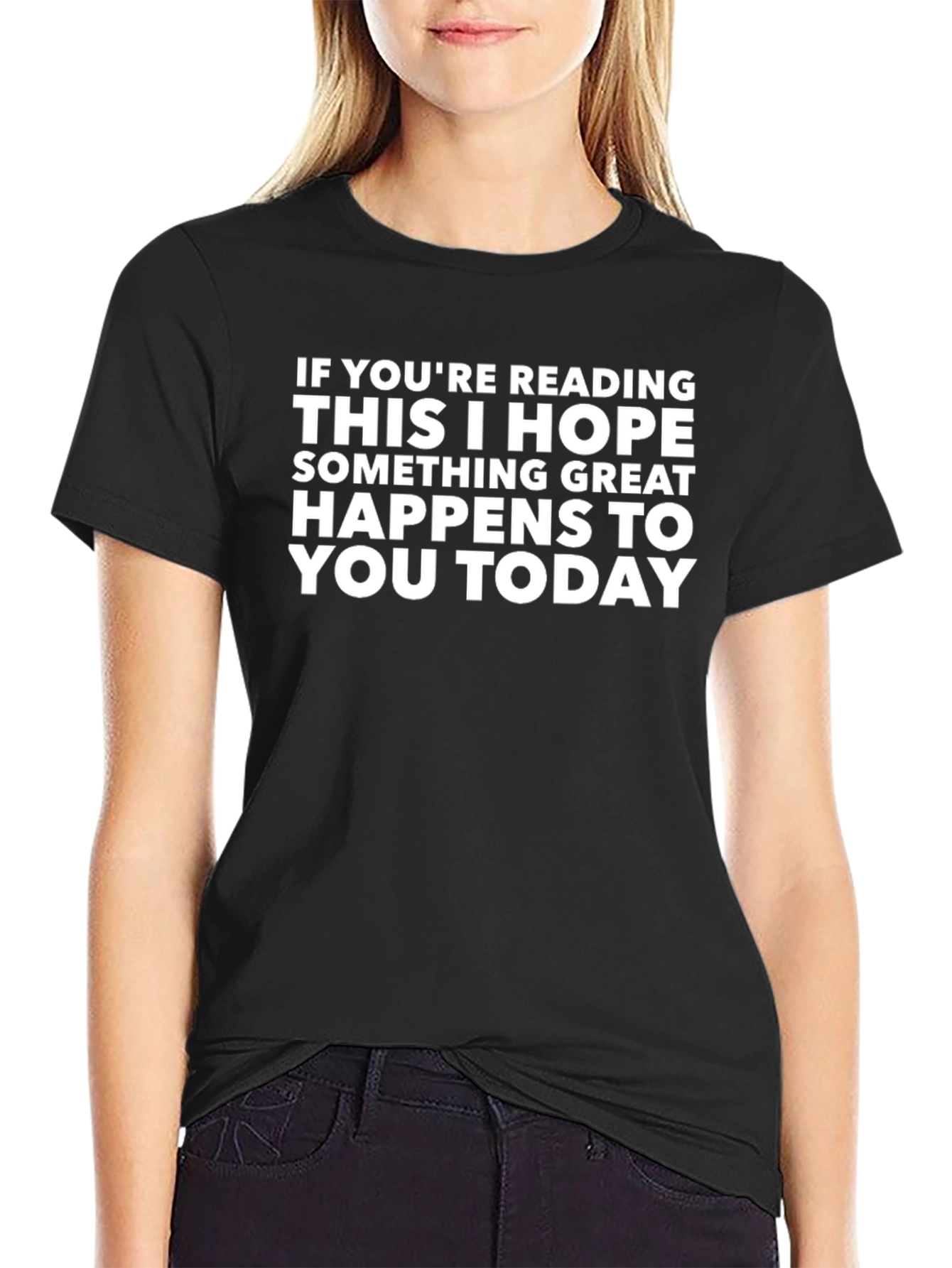 Inspirational Graphic Tee - Hope Something Great Happens Today!