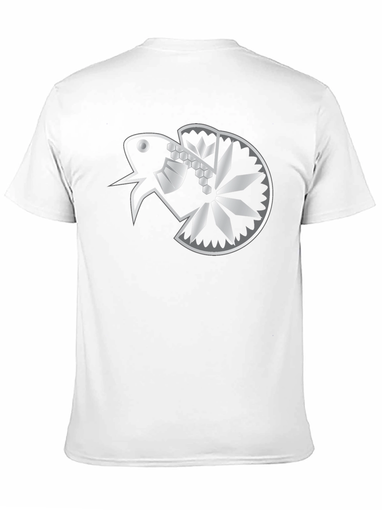 Geometric Betta Fish Graphic T-Shirt - Black