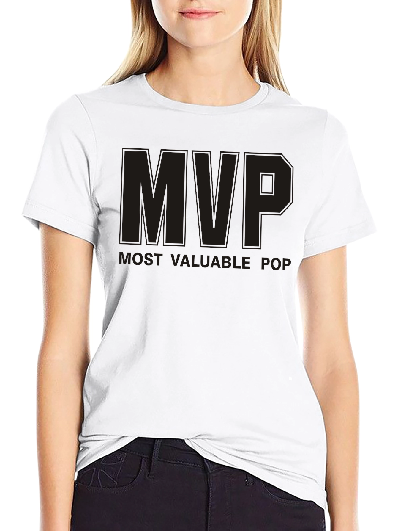 MVP Most Valuable Pop T-Shirt - Black Cotton Blend