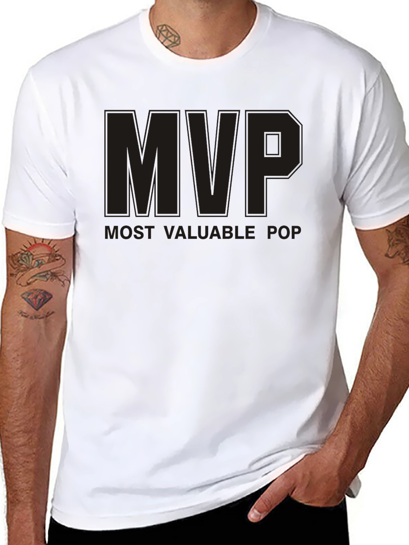 MVP Most Valuable Pop T-Shirt - Black Cotton Blend