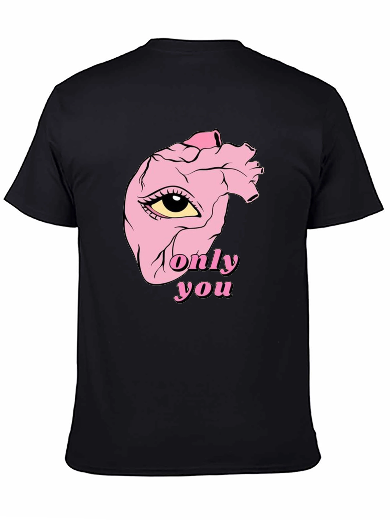 Only You Heart Eye Black T-Shirt