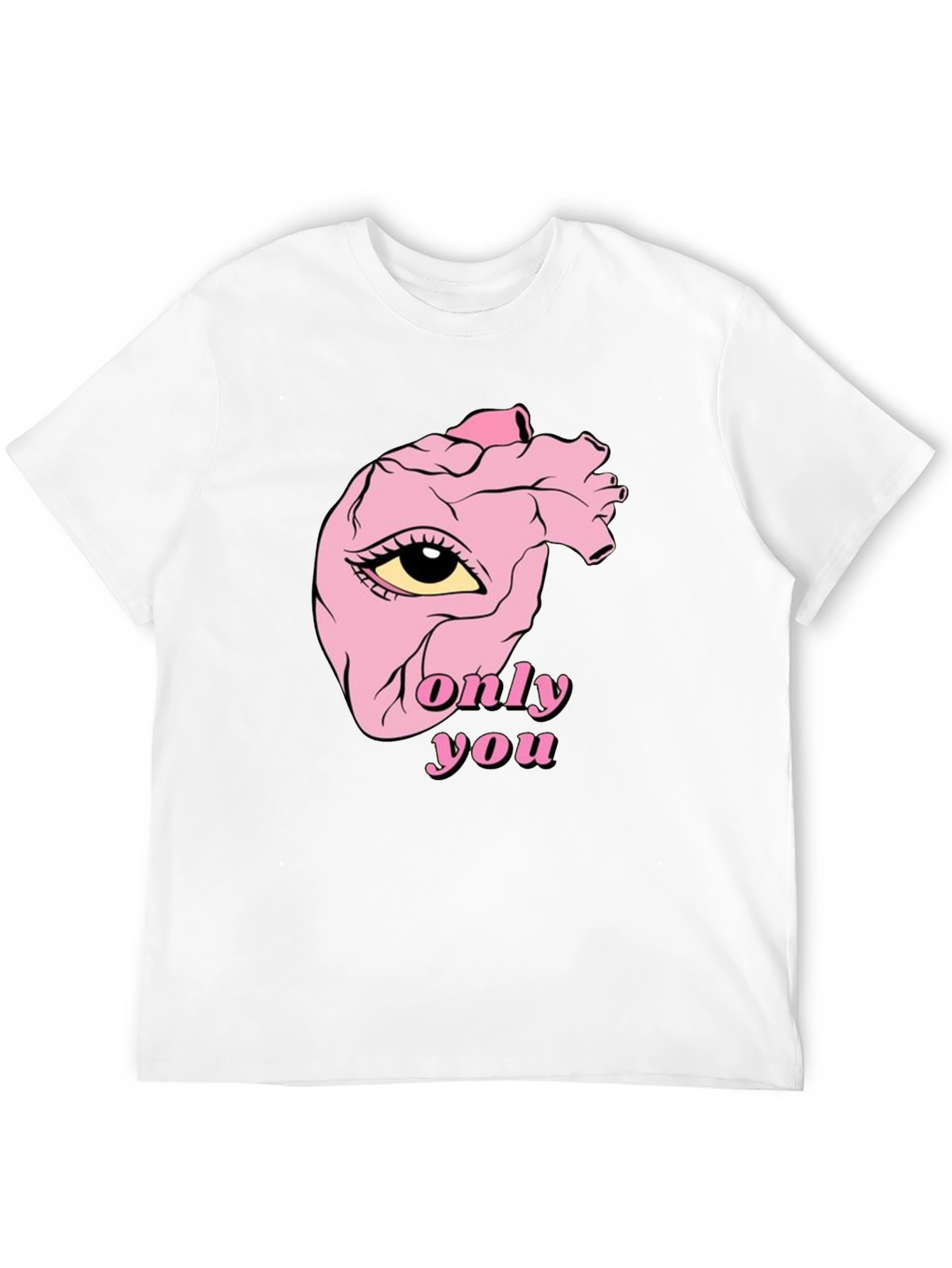 Only You Heart Eye Black T-Shirt