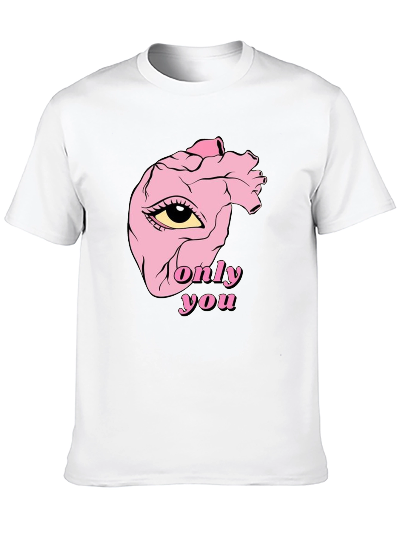 Only You Heart Eye Black T-Shirt