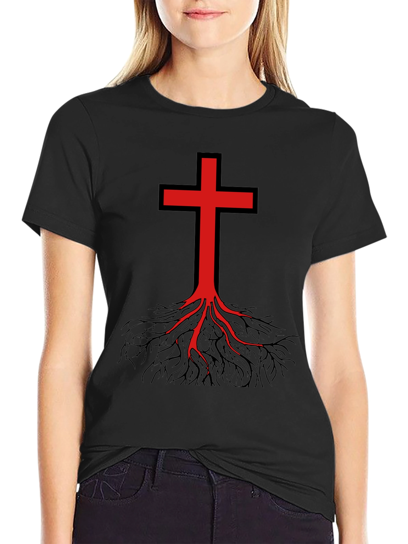 Rooted Faith Graphic Tee - Black