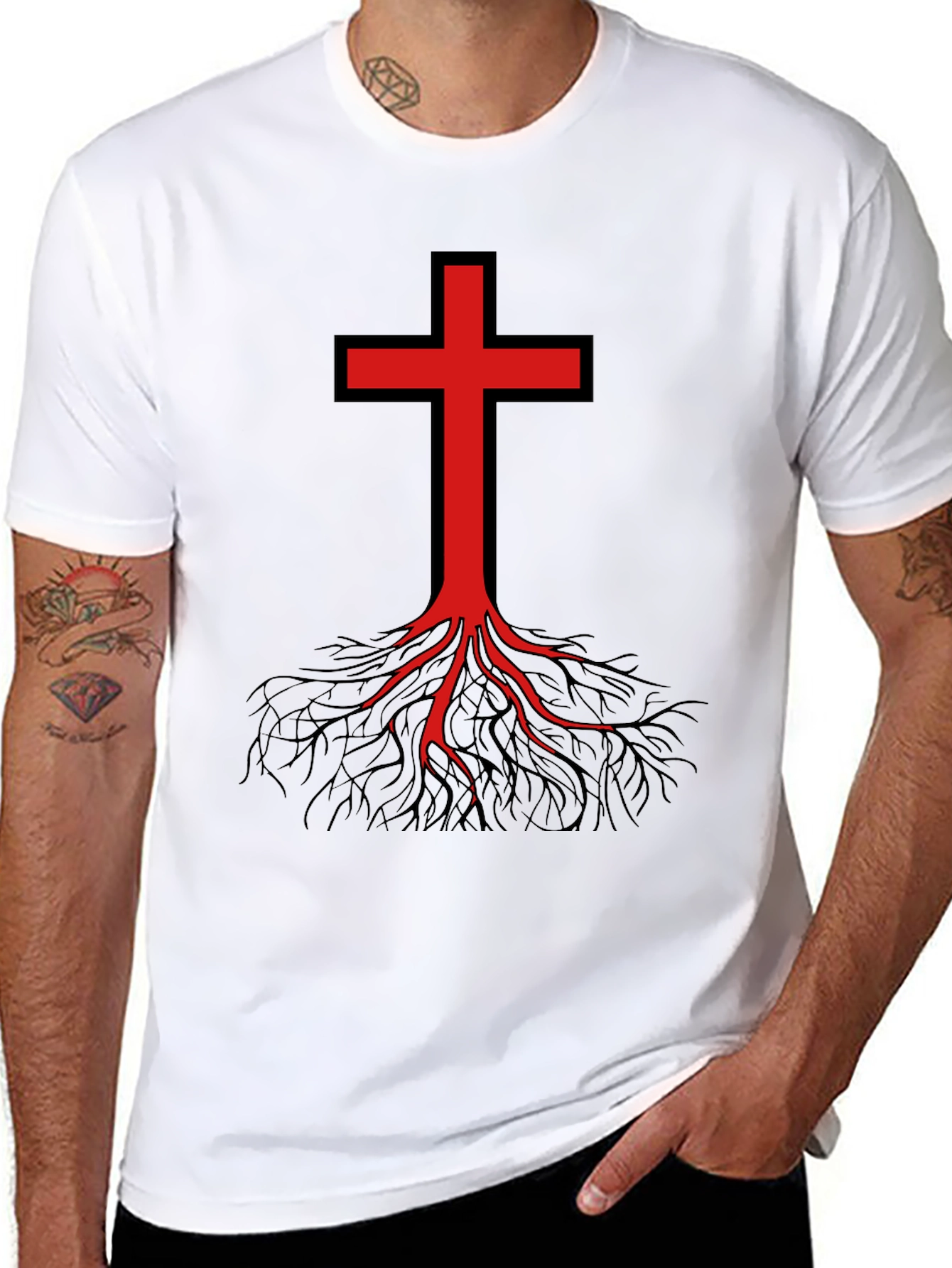 Rooted Faith Graphic Tee - Black