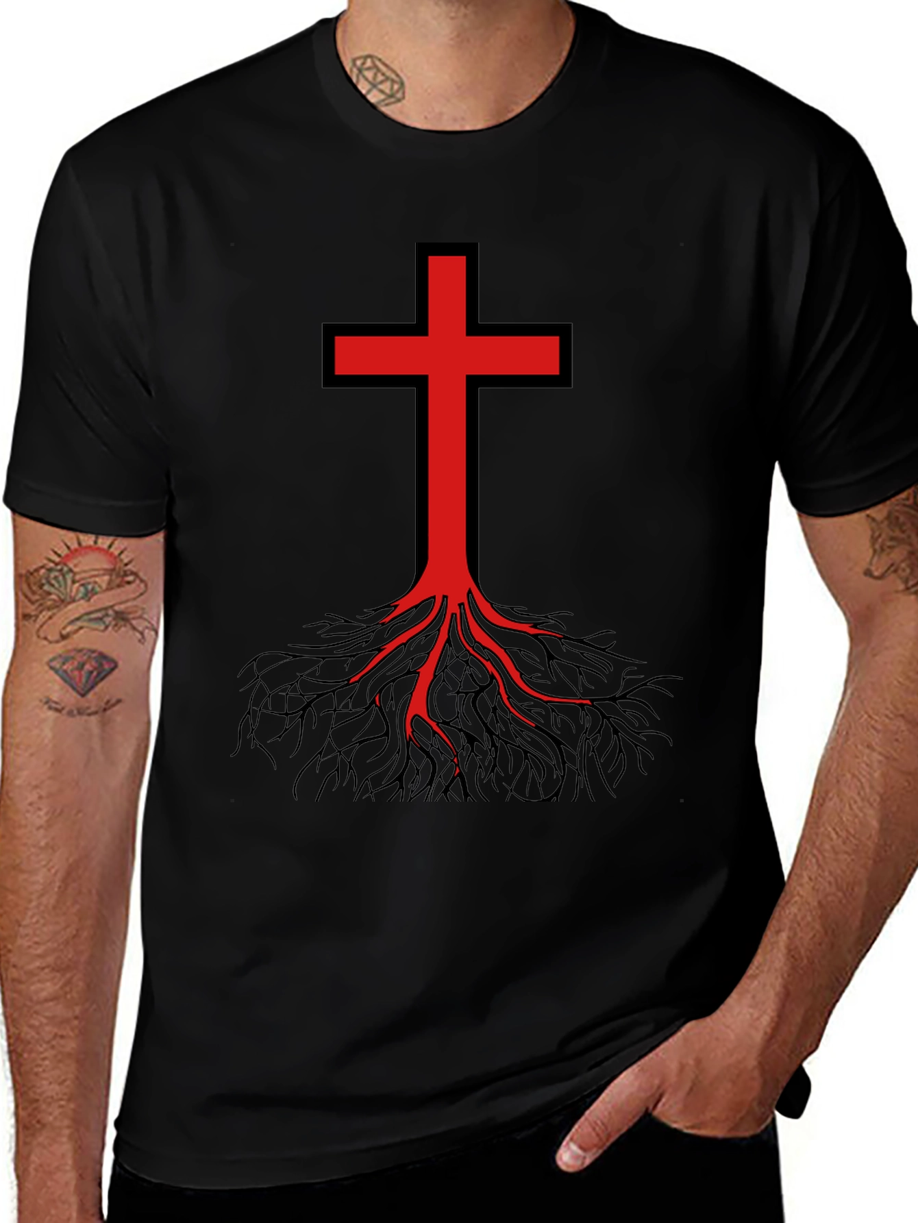 Rooted Faith Graphic Tee - Black