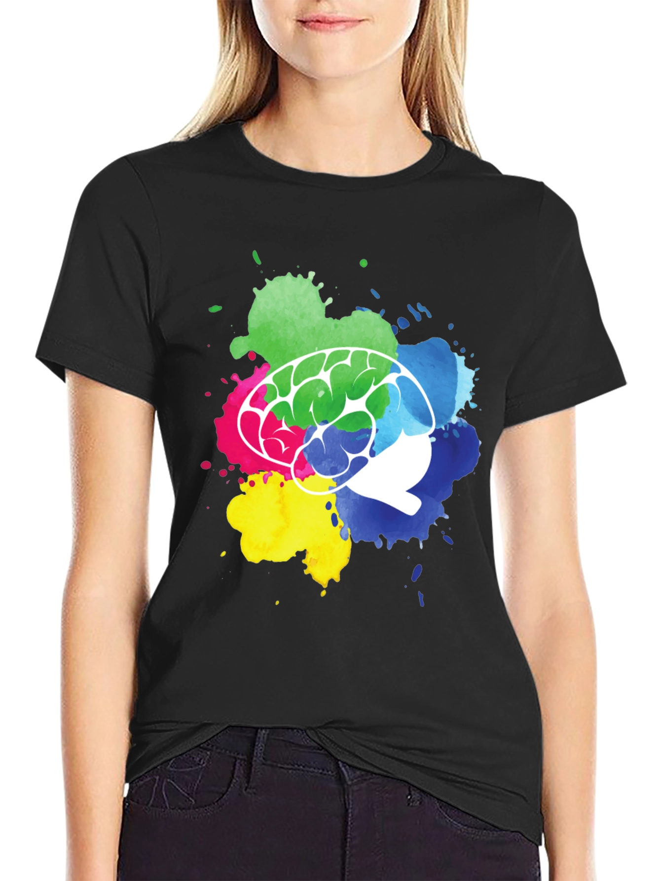 Colorful Brain Splatter T-Shirt