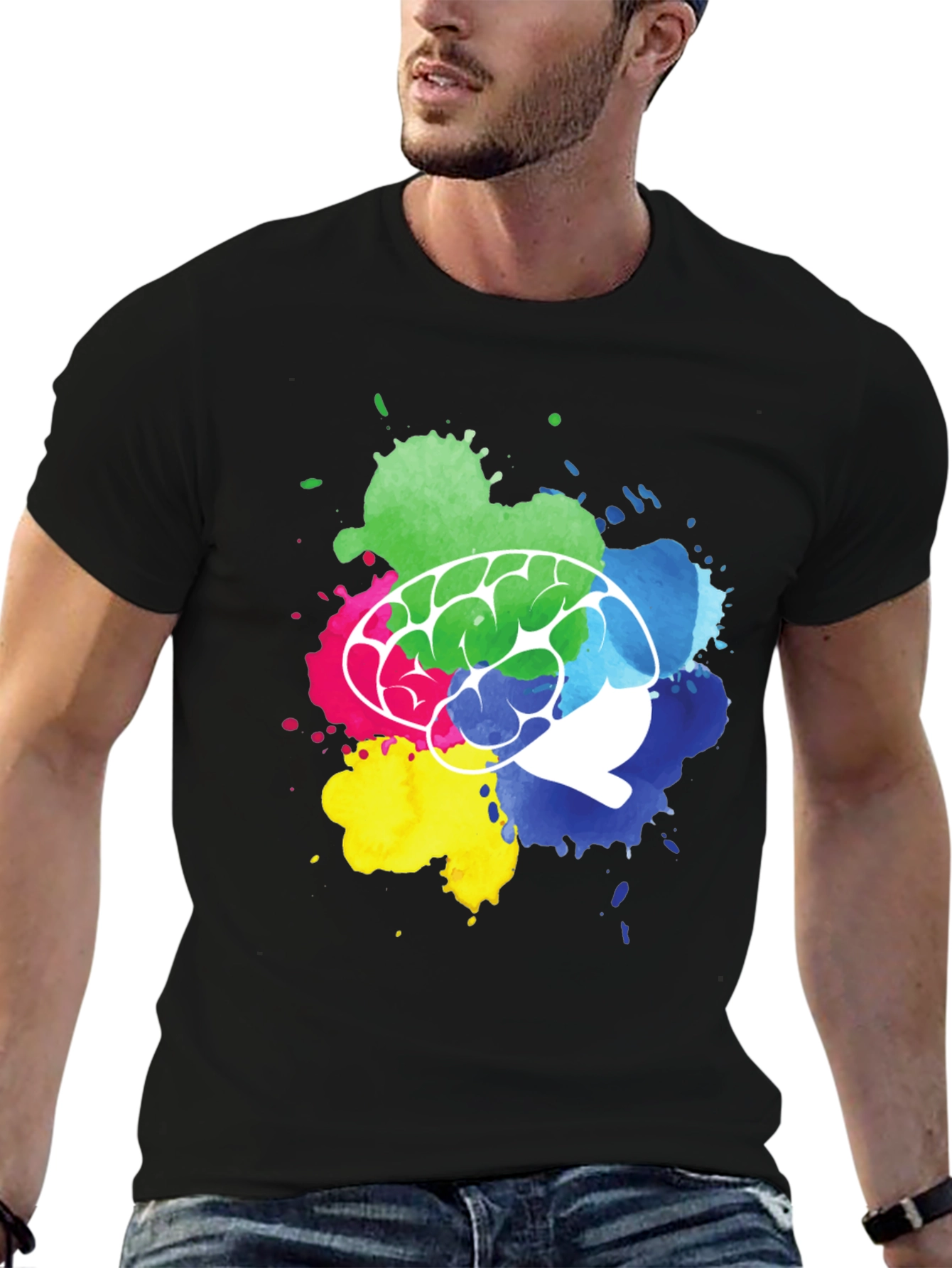 Colorful Brain Splatter T-Shirt