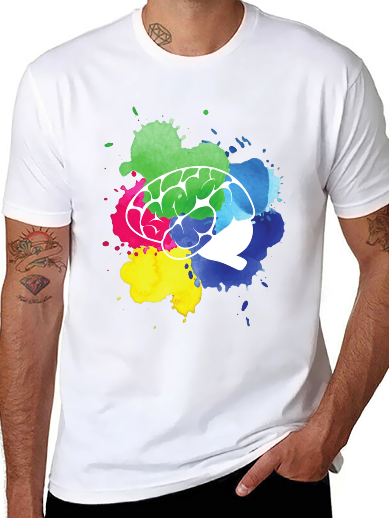 Colorful Brain Splatter T-Shirt