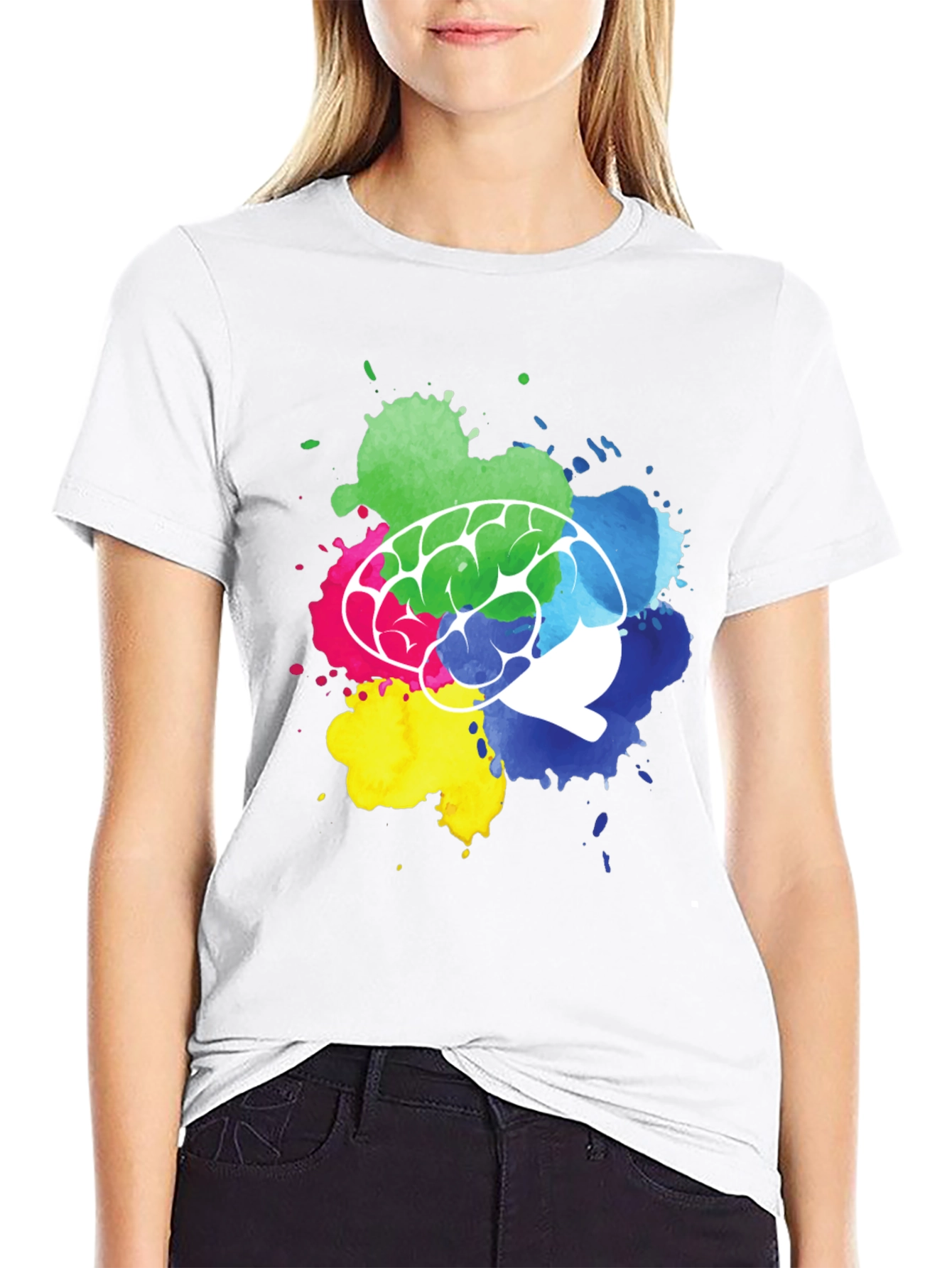 Colorful Brain Splatter T-Shirt