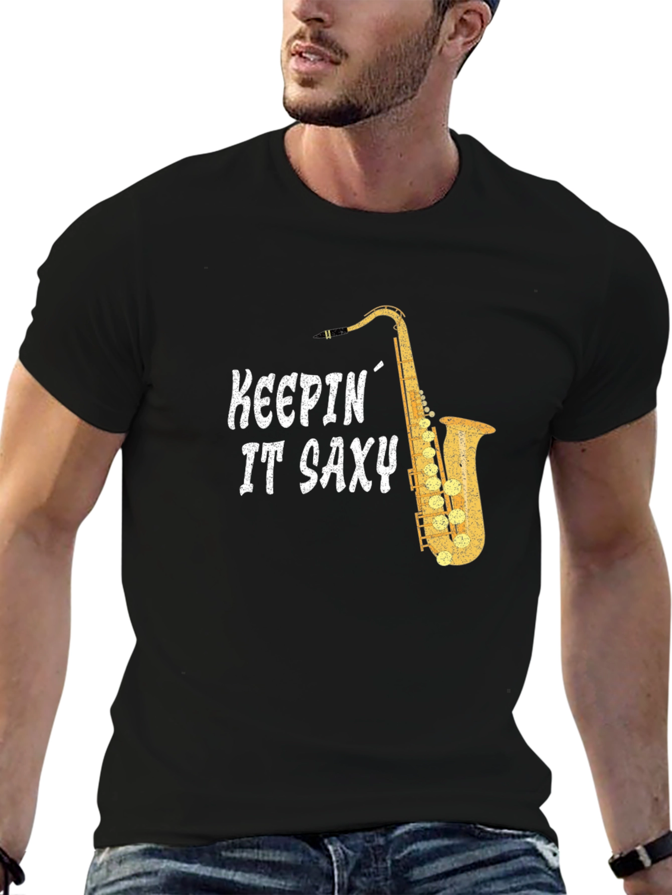 Keepin It Saxy T-Shirt - Saxophone Player Tee