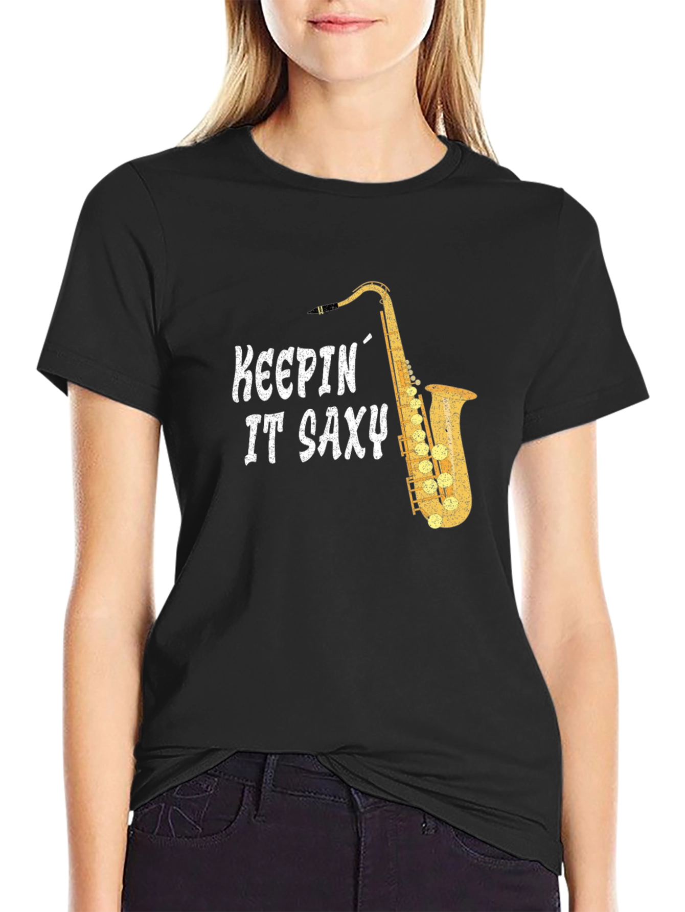 Keepin It Saxy T-Shirt - Saxophone Player Tee