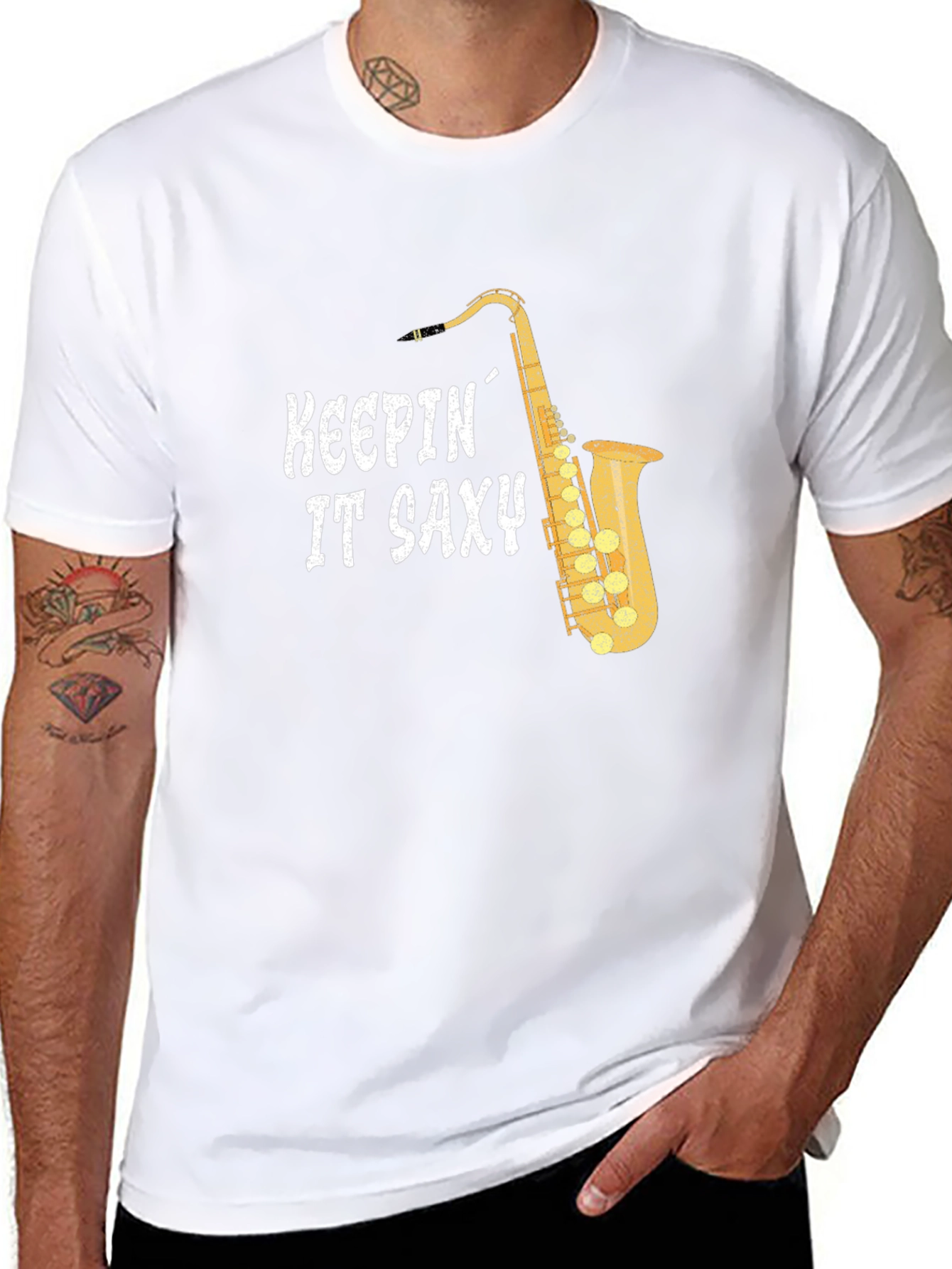 Keepin It Saxy T-Shirt - Saxophone Player Tee