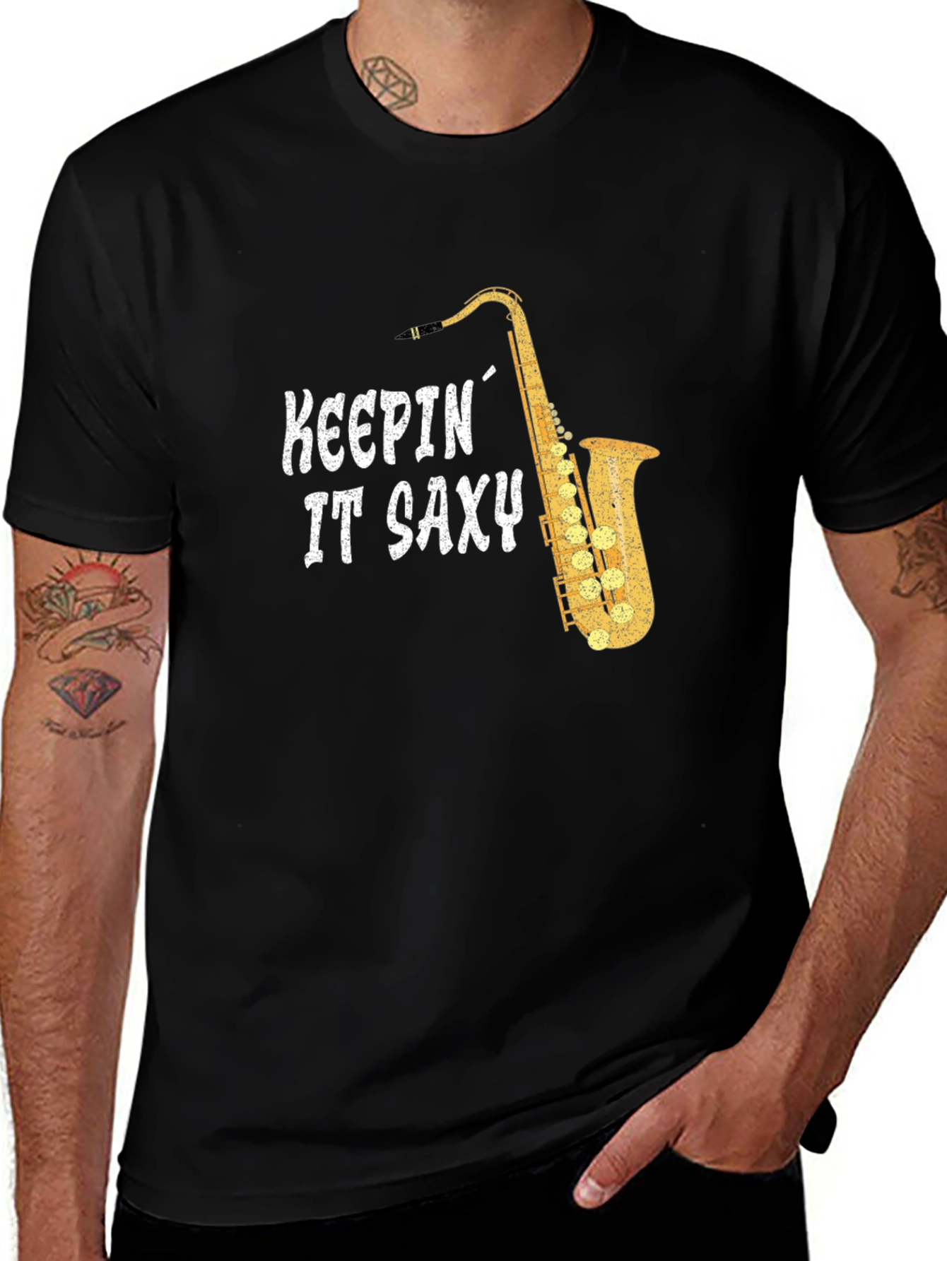 Keepin It Saxy T-Shirt - Saxophone Player Tee