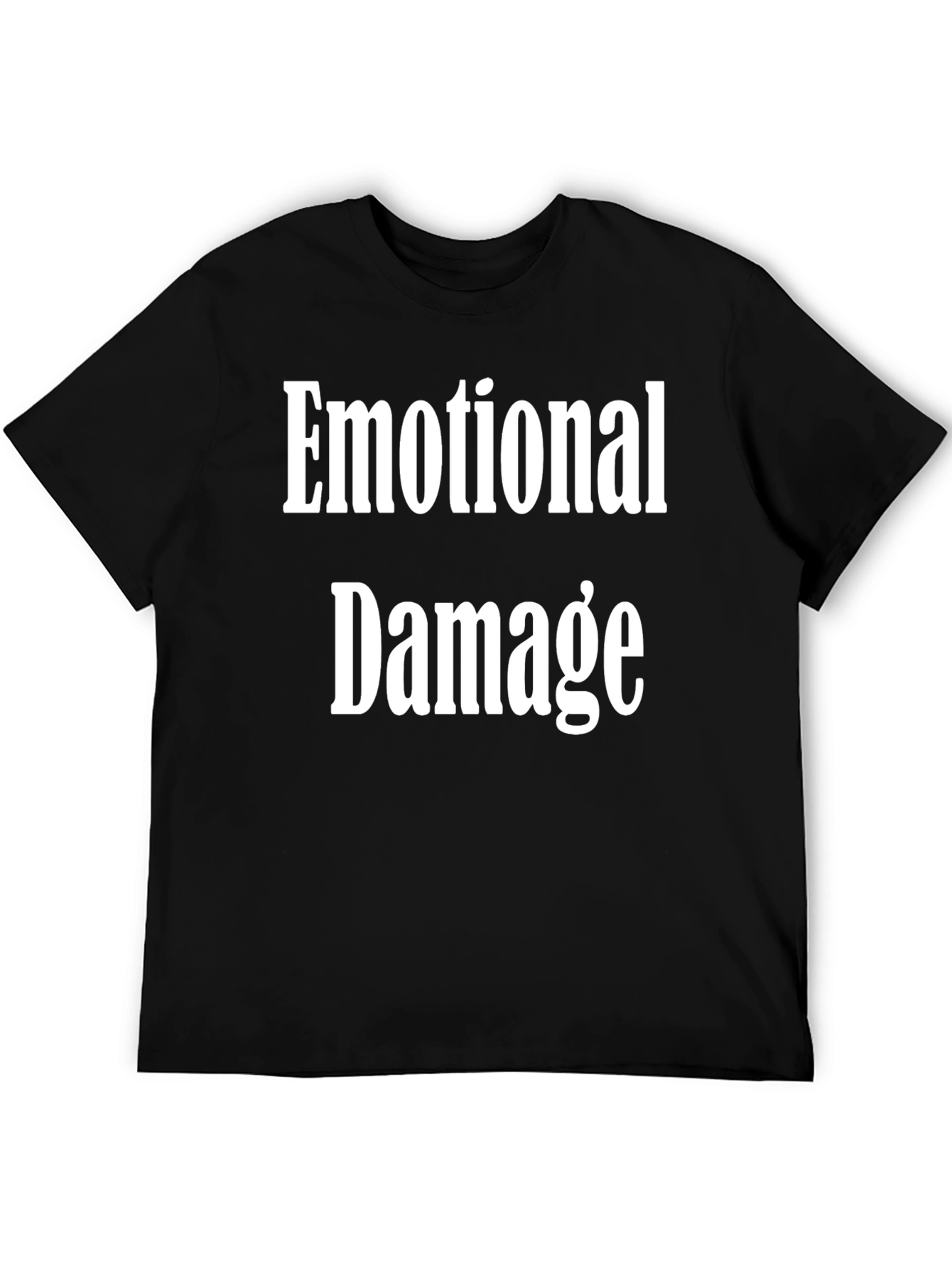 Emotional Damage Graphic Tee - Soft Cotton Black T-Shirt