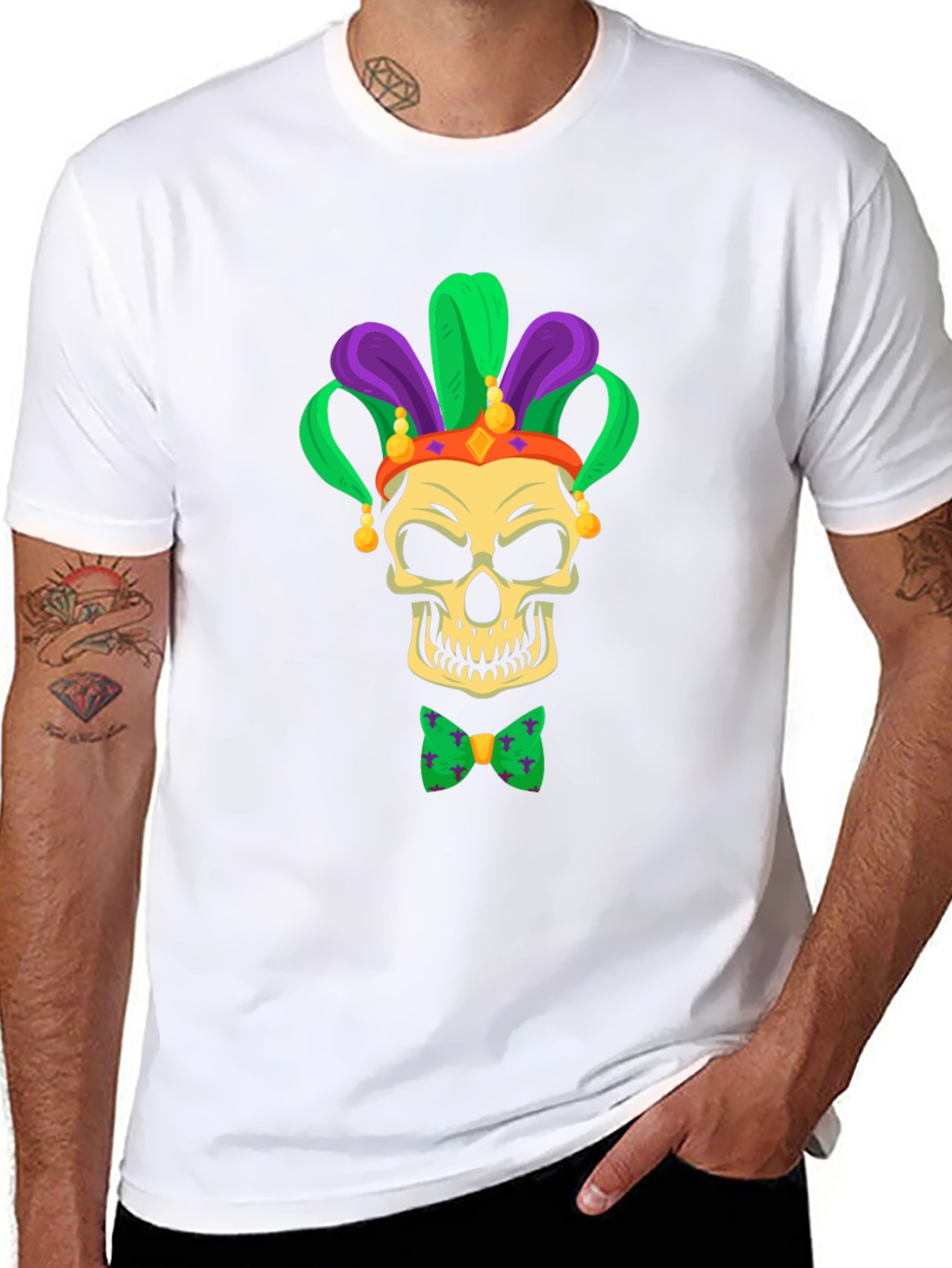 Mardi Gras Skull T-Shirt - Party Ready