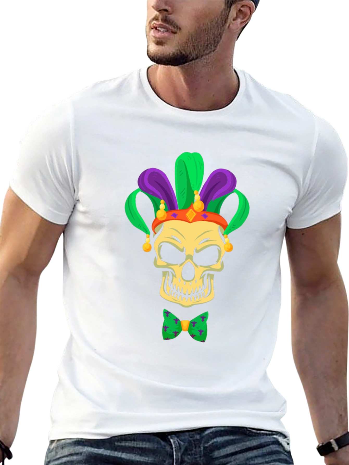 Mardi Gras Skull T-Shirt - Party Ready
