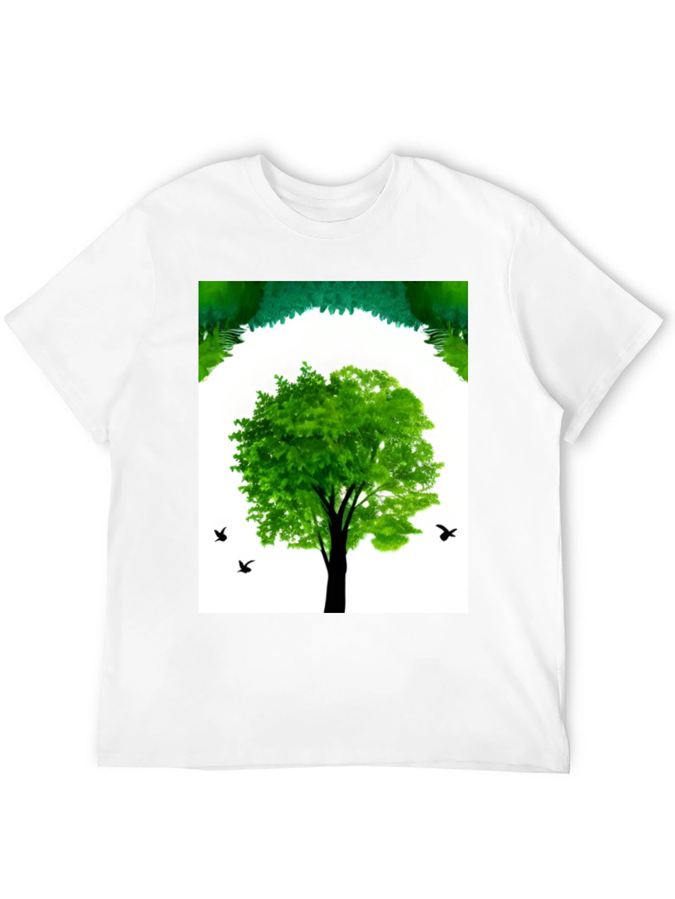 Nature Tree Graphic Black T-Shirt