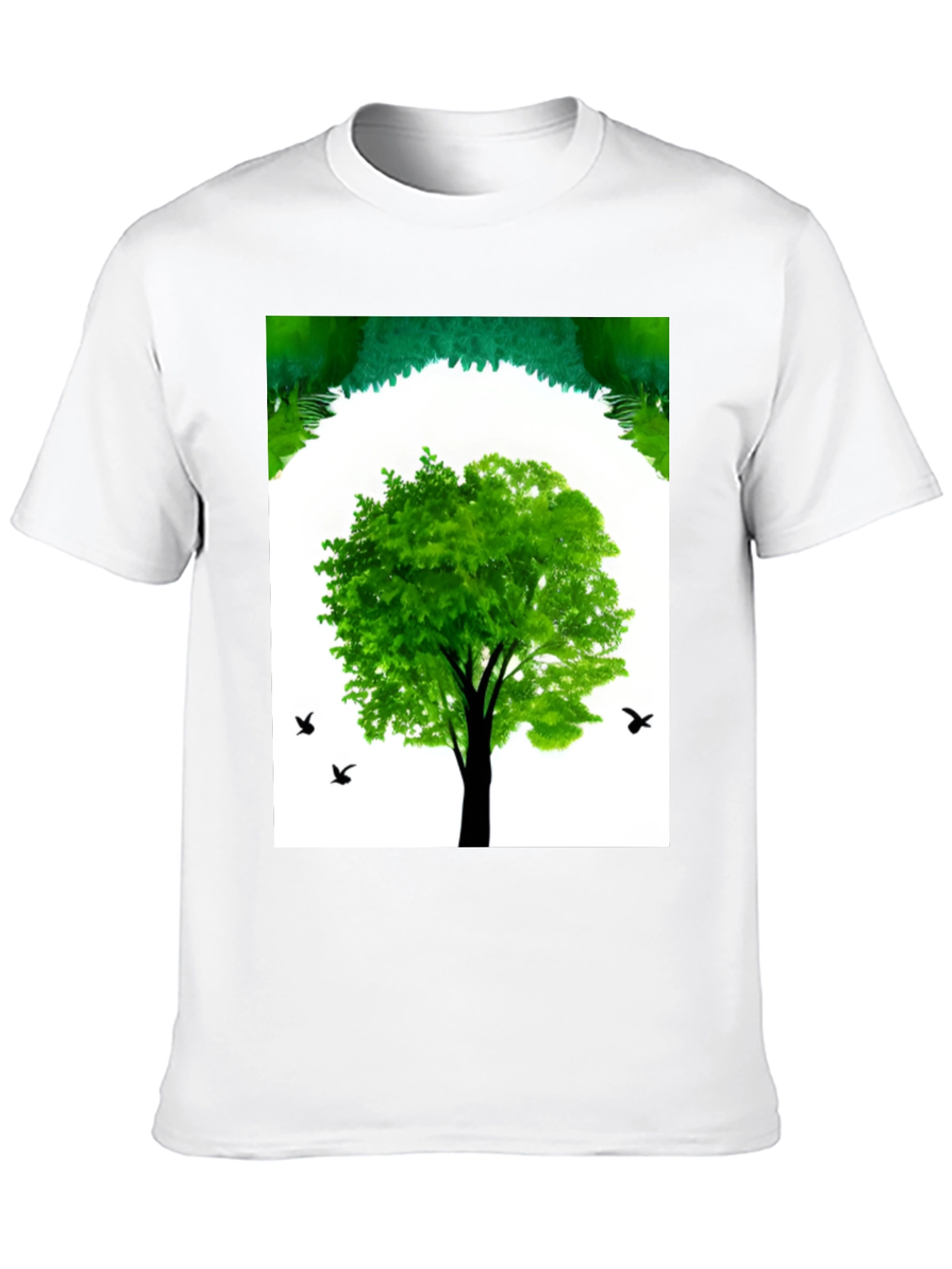 Nature Tree Graphic Black T-Shirt