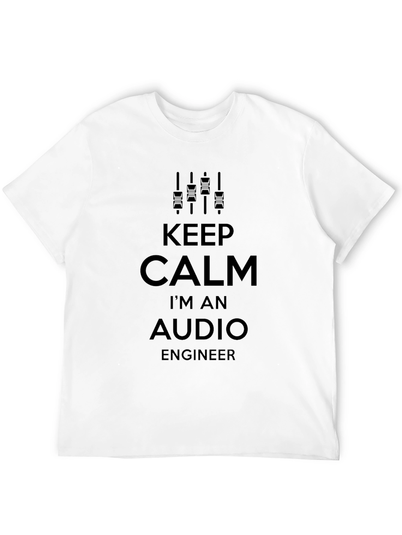 Keep Calm Audio Engineer Black T-Shirt