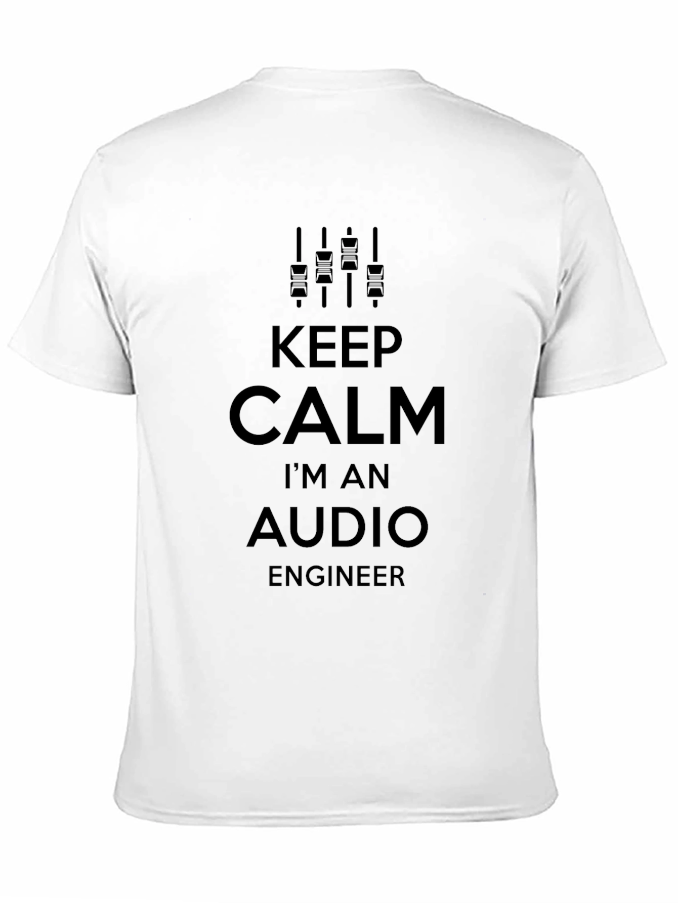 Keep Calm Audio Engineer Black T-Shirt