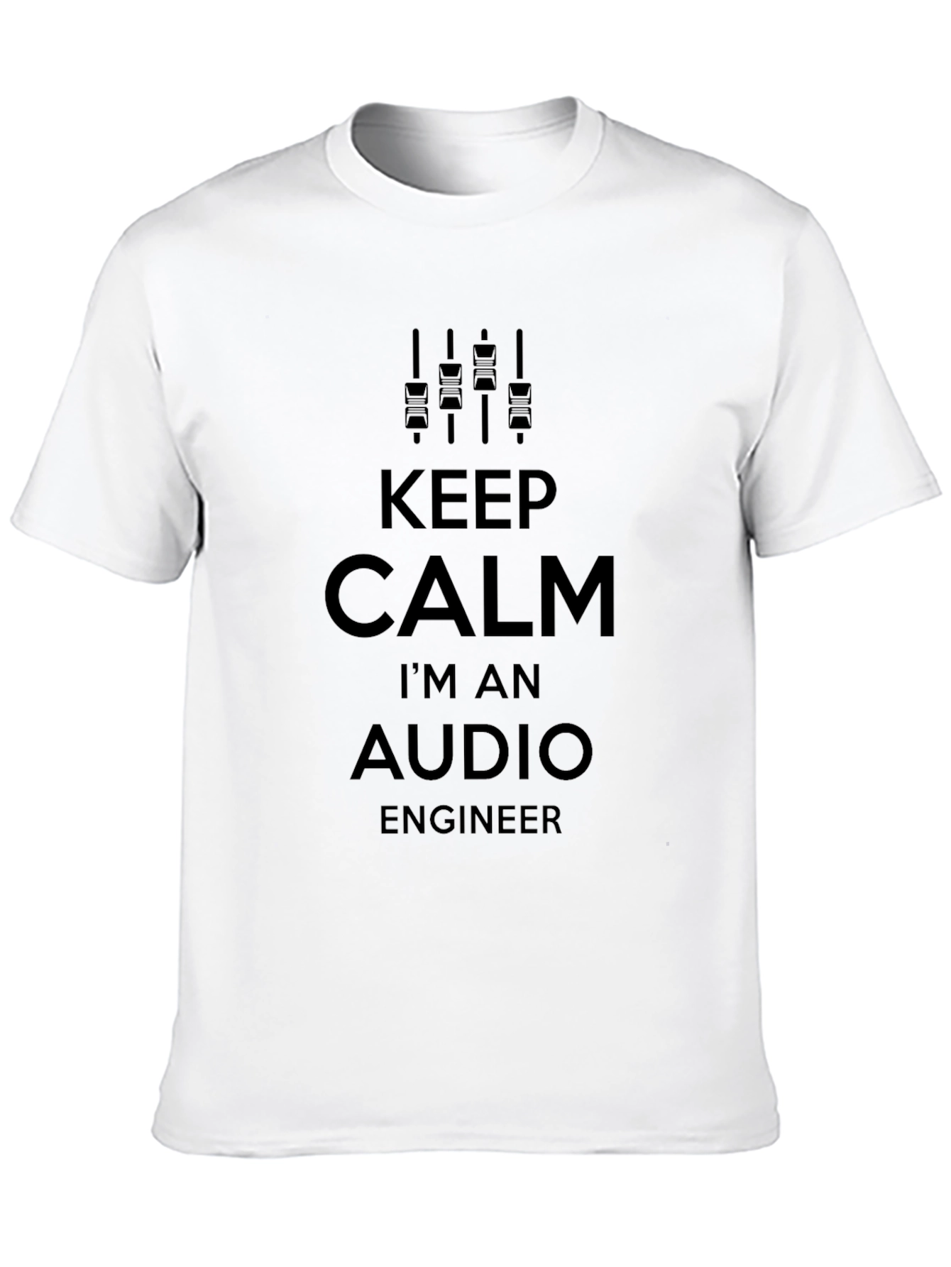 Keep Calm Audio Engineer Black T-Shirt