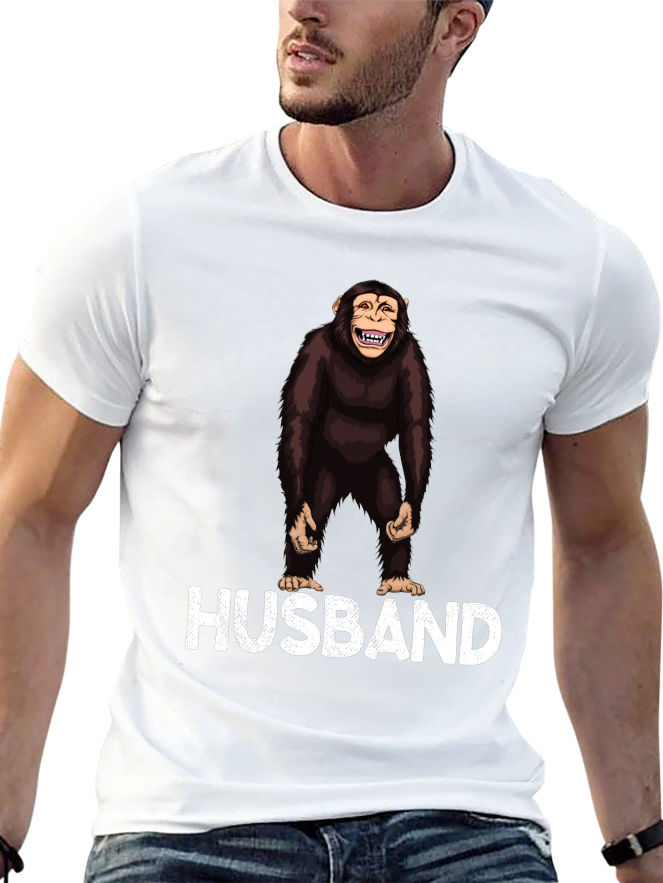 Husband Monkey Graphic Novelty T-Shirt