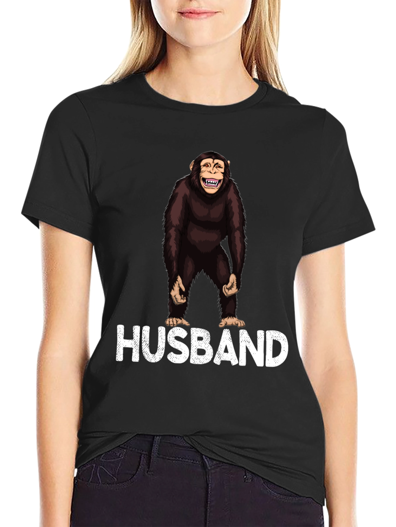 Husband Monkey Graphic Novelty T-Shirt