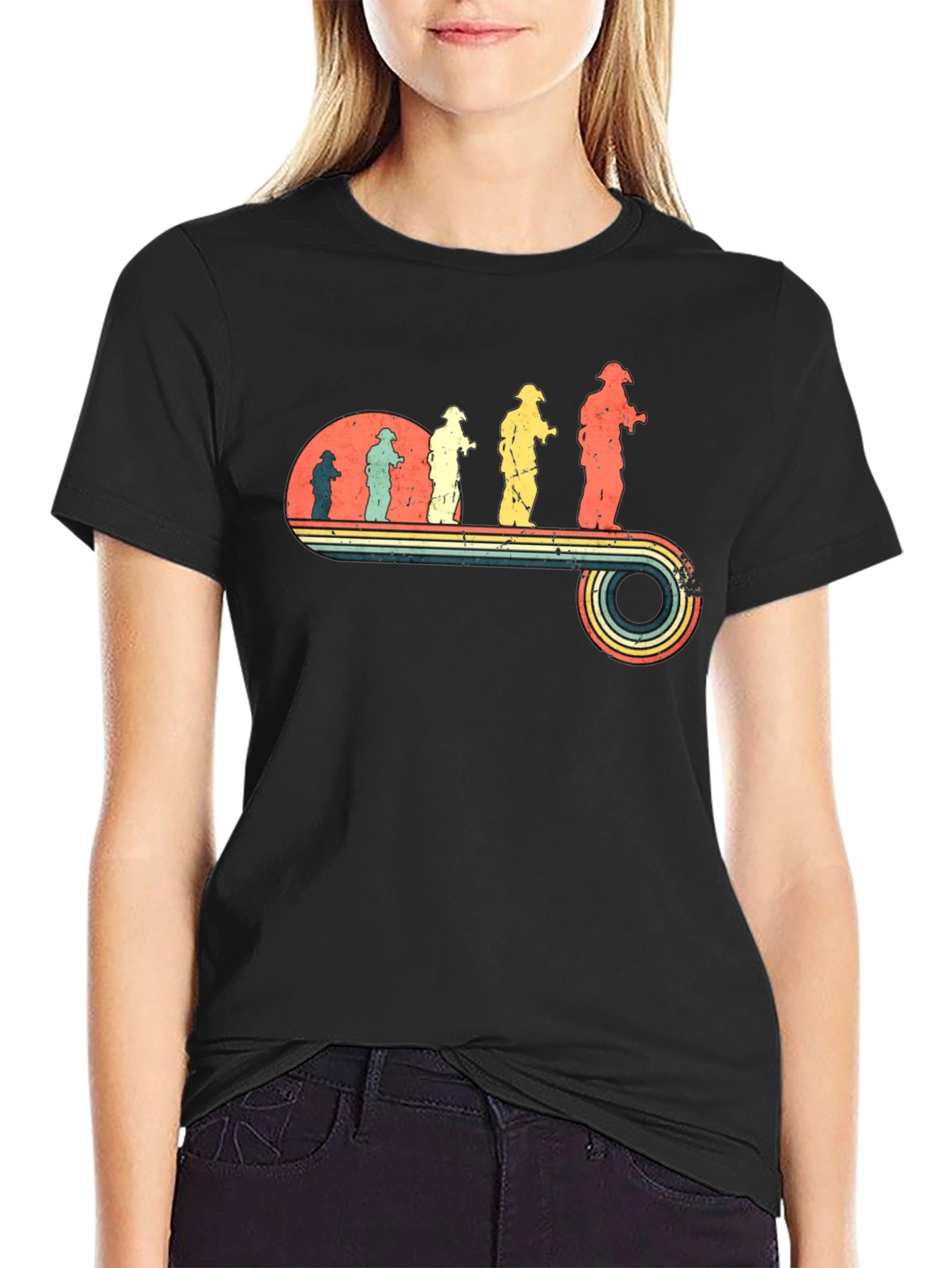 Retro Firefighter Evolution T-Shirt