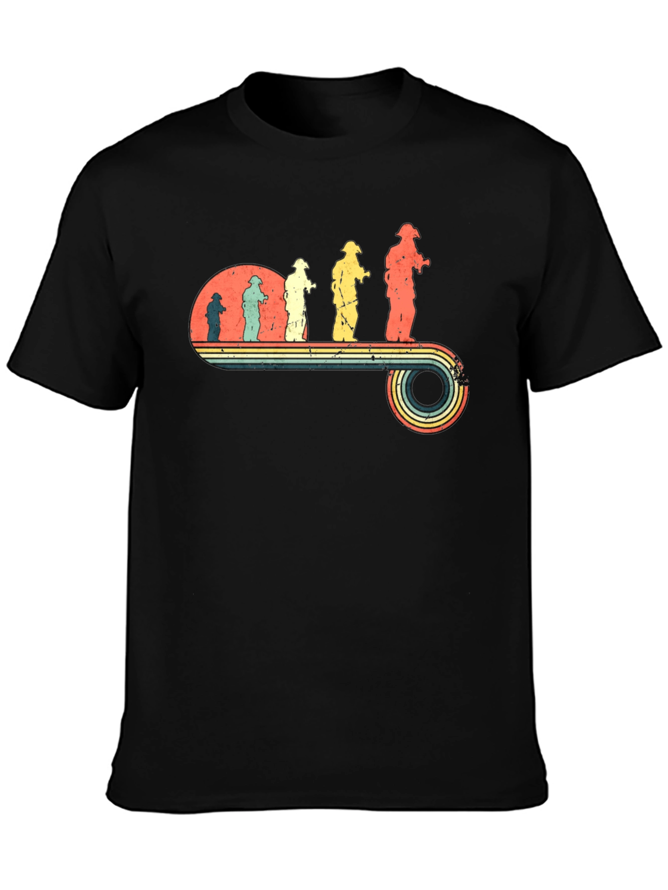 Retro Firefighter Evolution T-Shirt