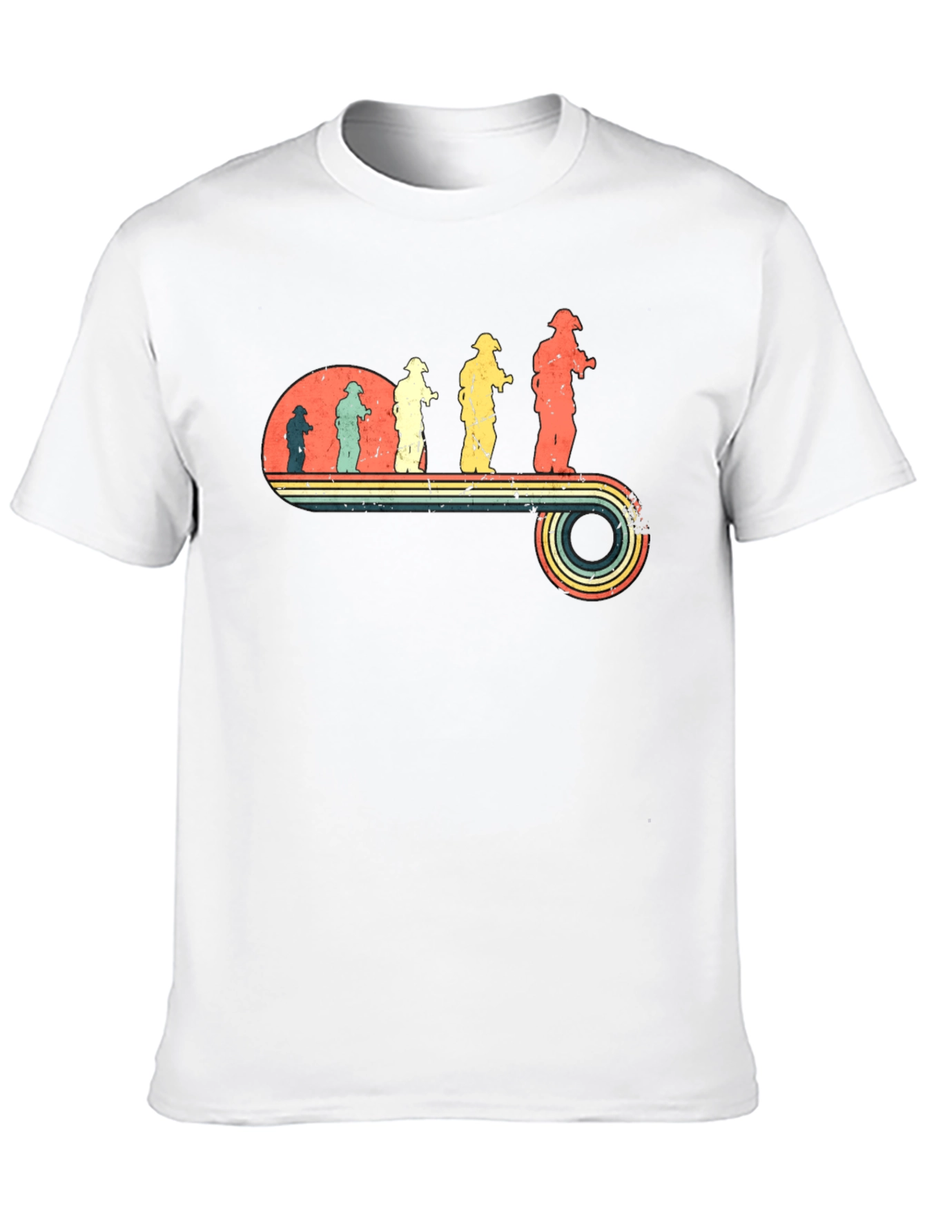 Retro Firefighter Evolution T-Shirt