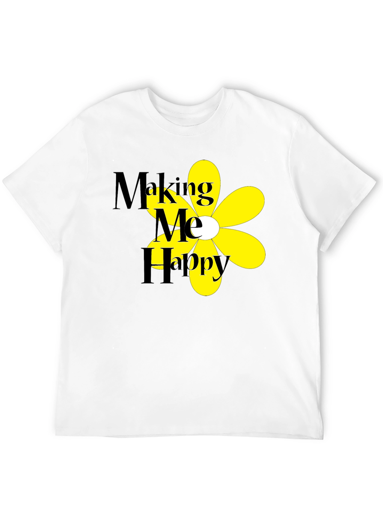 Making Me Happy T-Shirt - Black Floral Tee